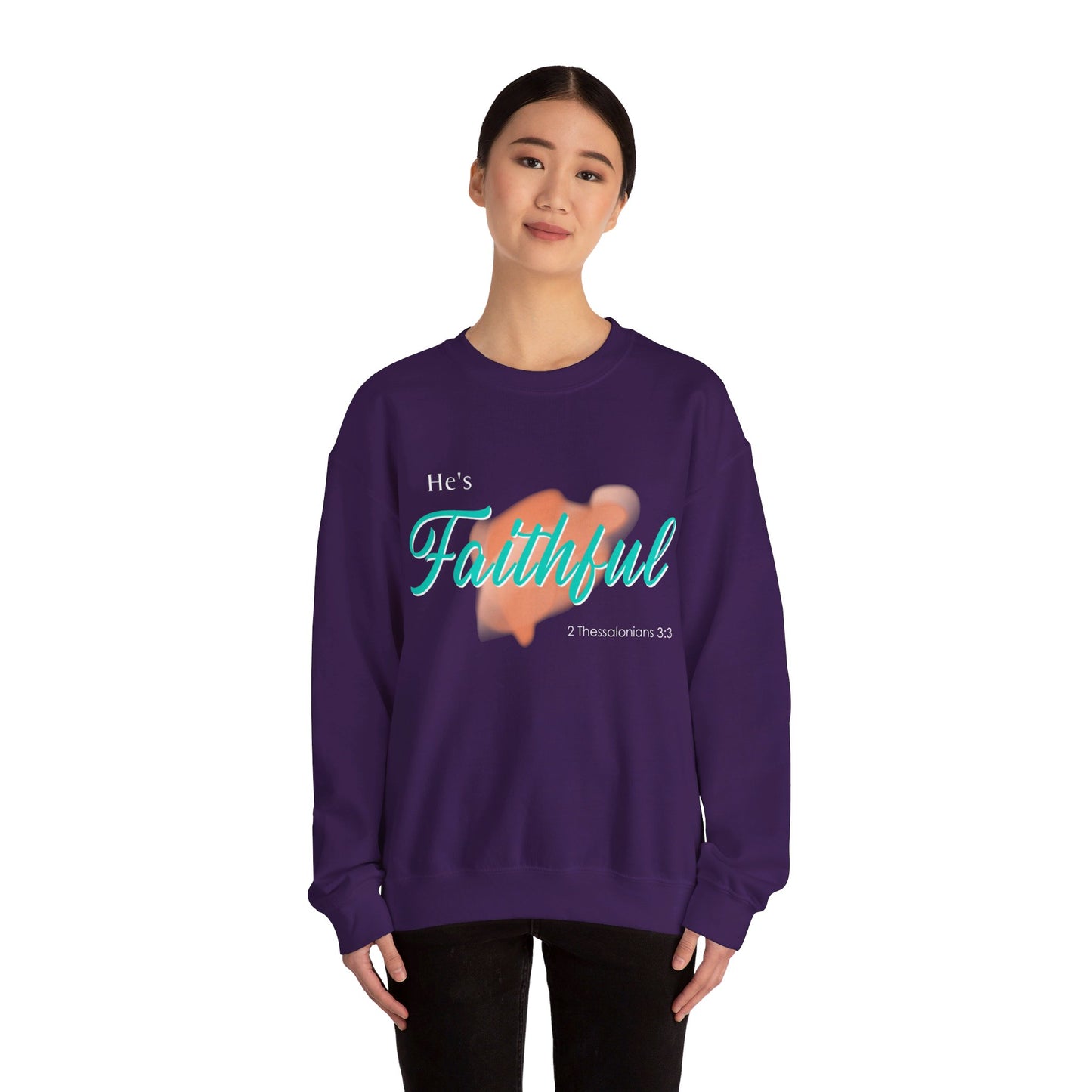 He's Faithful Unisex Heavy Blend™ Crewneck Sweatshirt