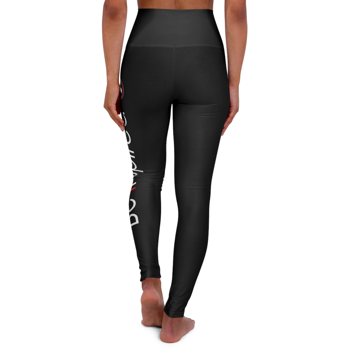 Inspire Wear High Waisted Yoga Leggings (Black) (AOP)