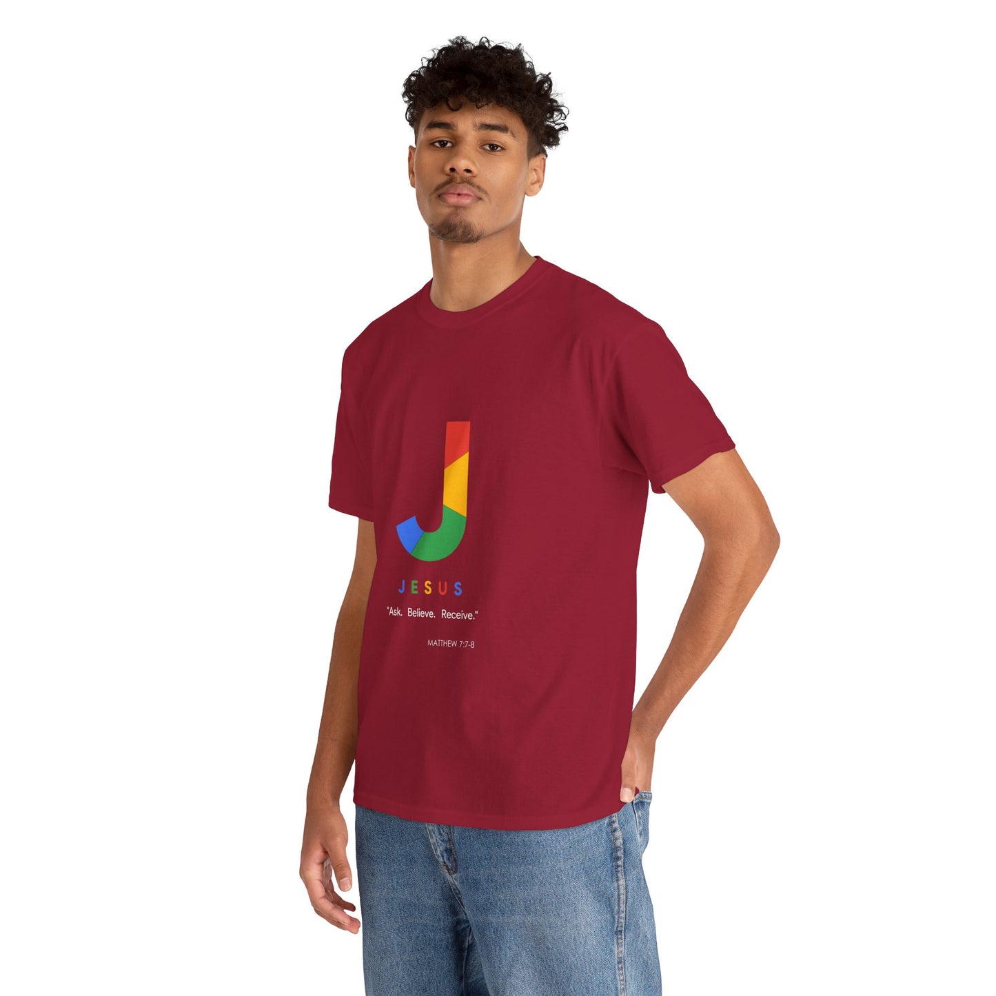 Ask. Believe. Receive. Unisex Heavy Cotton Tee