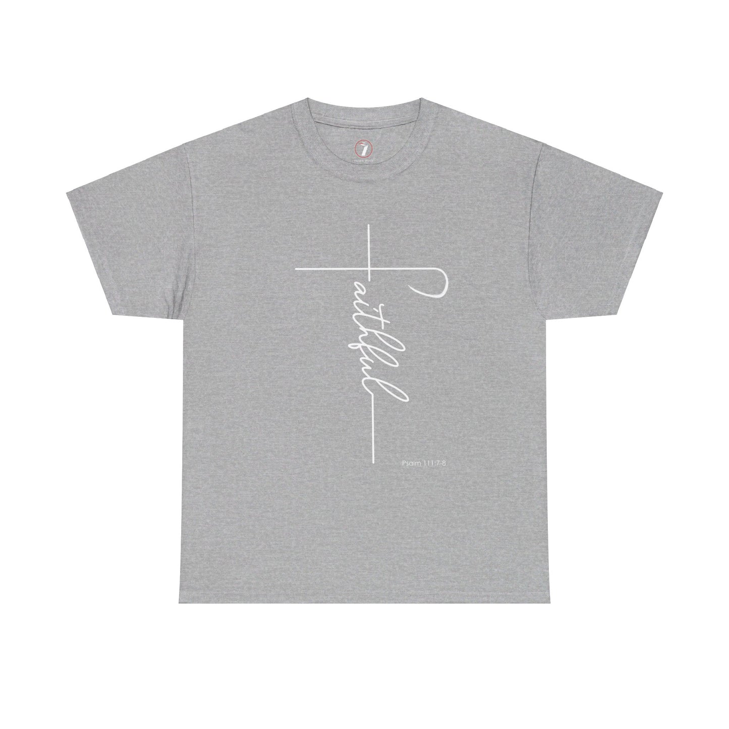 Faithful Fancy Script Unisex Heavy Cotton Tee