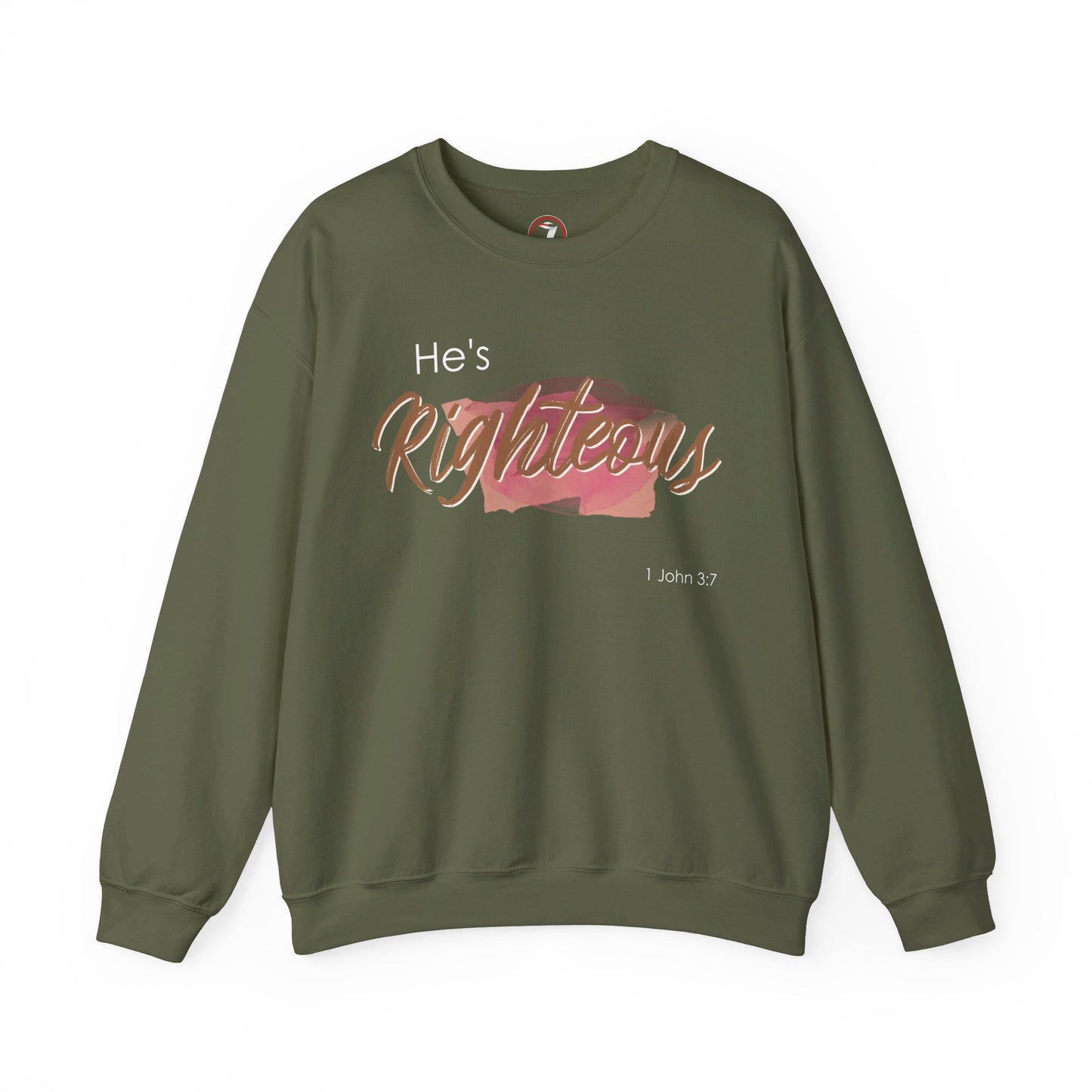 He's Righteous Unisex Heavy Blend™ Crewneck Sweatshirt