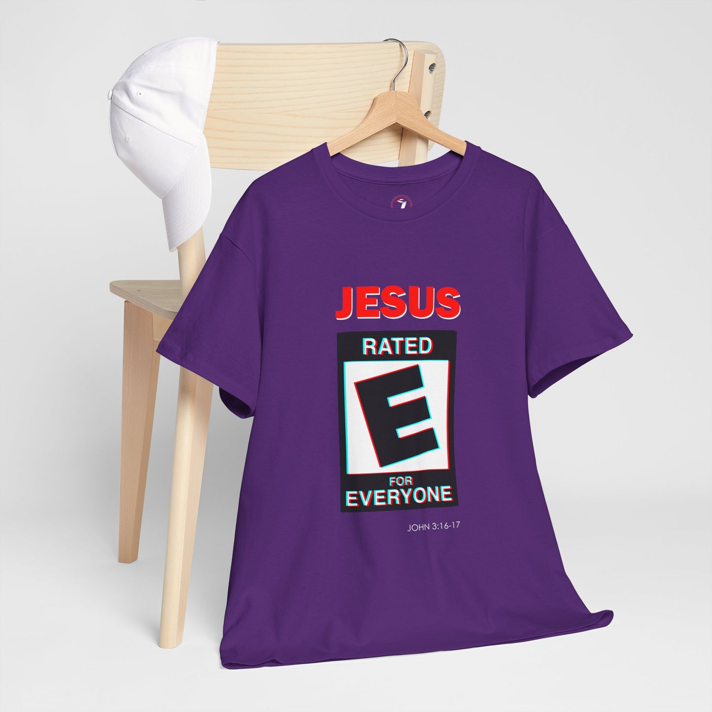 Jesus Rated E Unisex Heavy Cotton Tee Christian T-Shirt