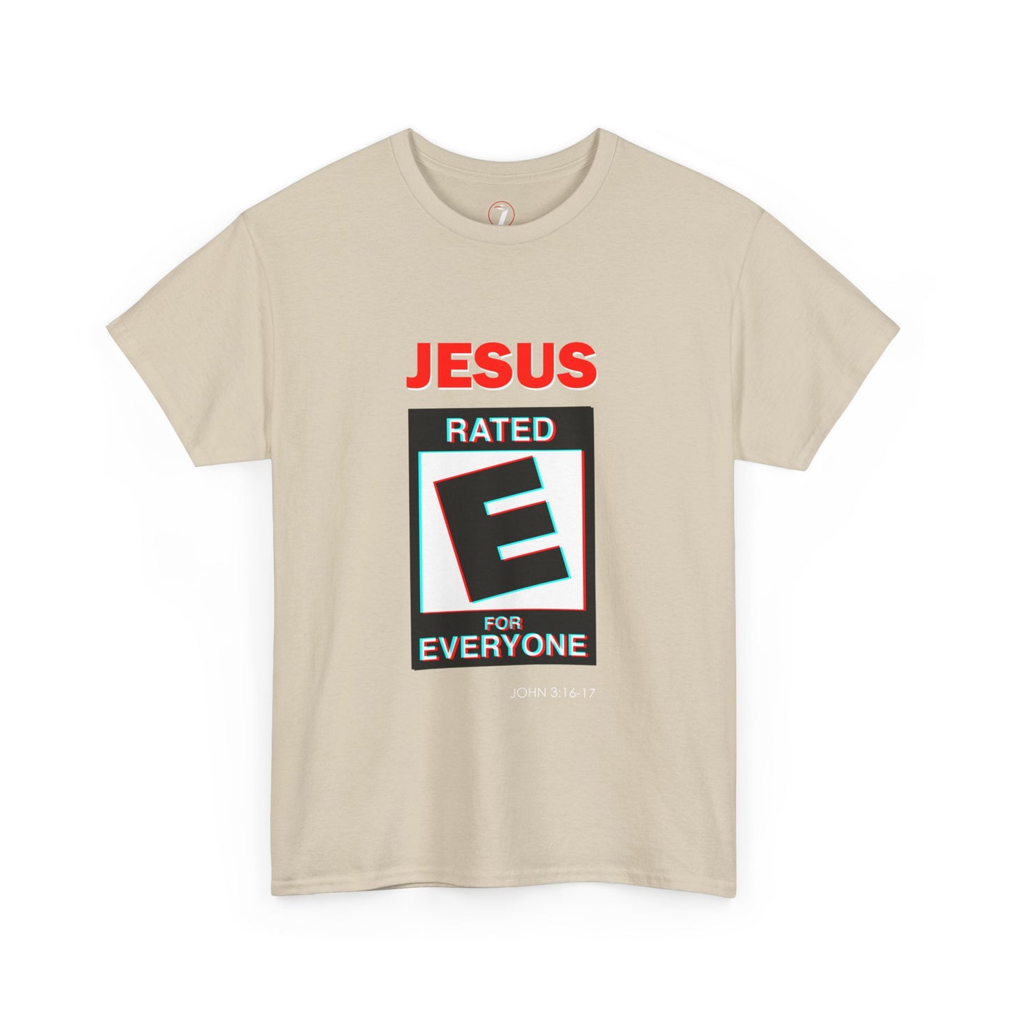 Jesus Rated E Unisex Heavy Cotton Tee Christian T-Shirt