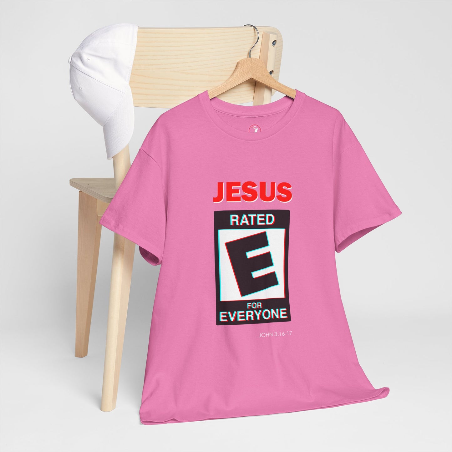 Jesus Rated E Unisex Heavy Cotton Tee Christian T-Shirt