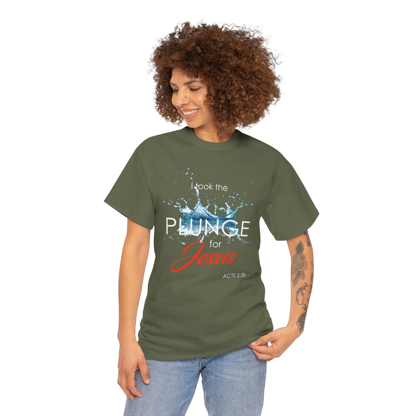 Plunge for Jesus Unisex Heavy Cotton Tee - Faith-Inspired Graphic Shirt