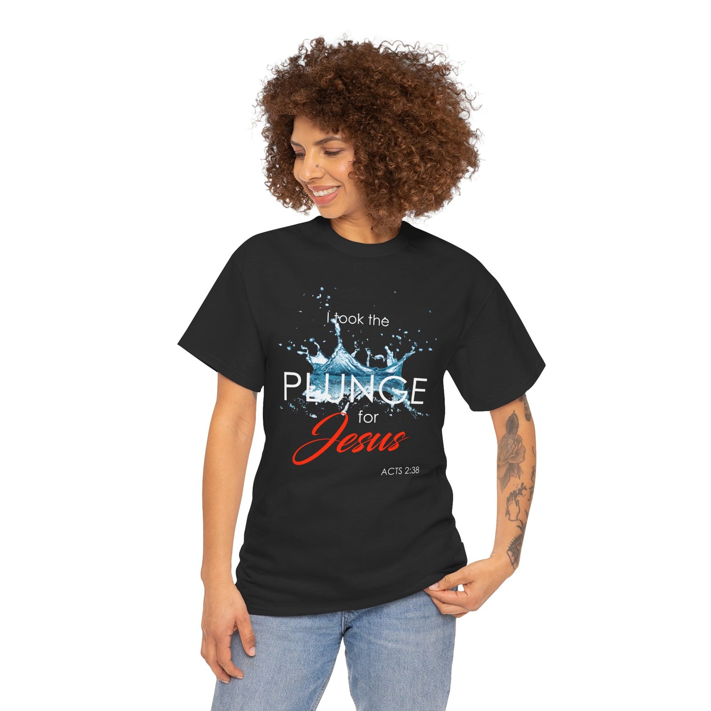 Plunge for Jesus Unisex Heavy Cotton Tee - Faith-Inspired Graphic Shirt