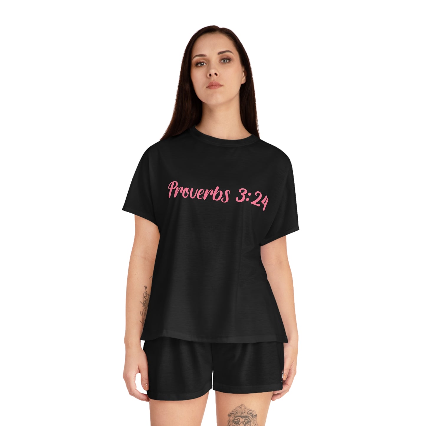 Proverbs 3:24 Women's Short Pajama Set