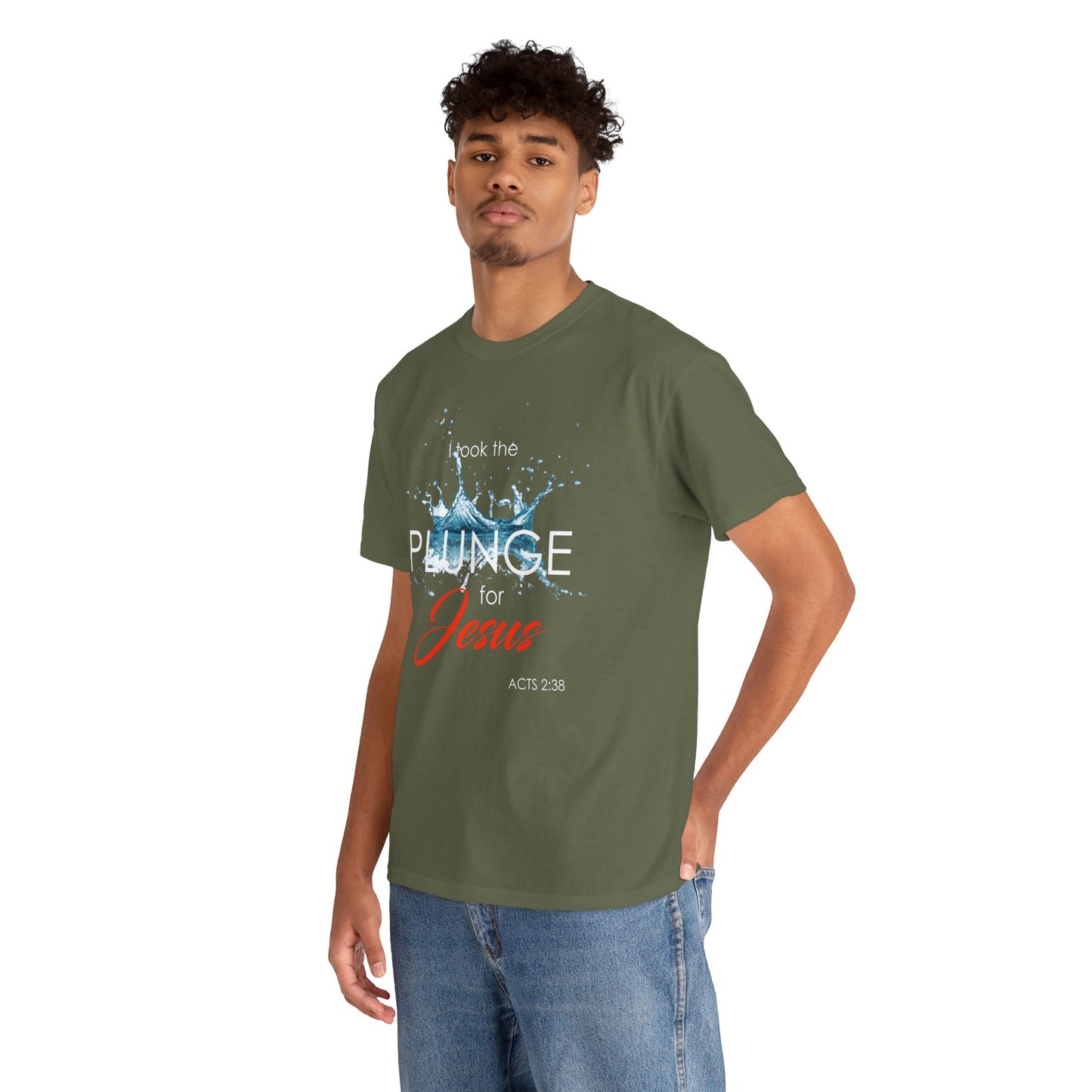 Plunge for Jesus Unisex Heavy Cotton Tee - Faith-Inspired Graphic Shirt