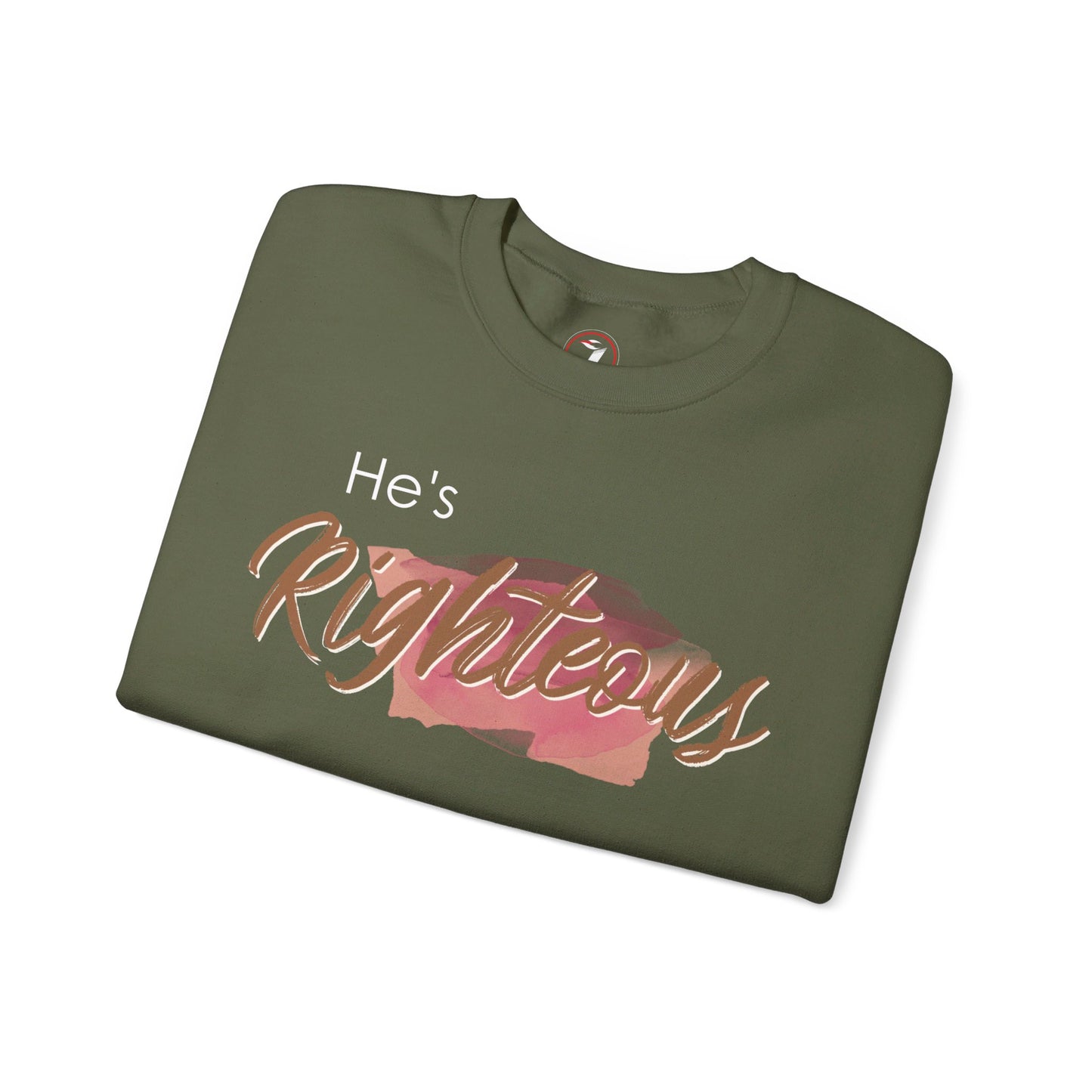 He's Righteous Unisex Heavy Blend™ Crewneck Sweatshirt
