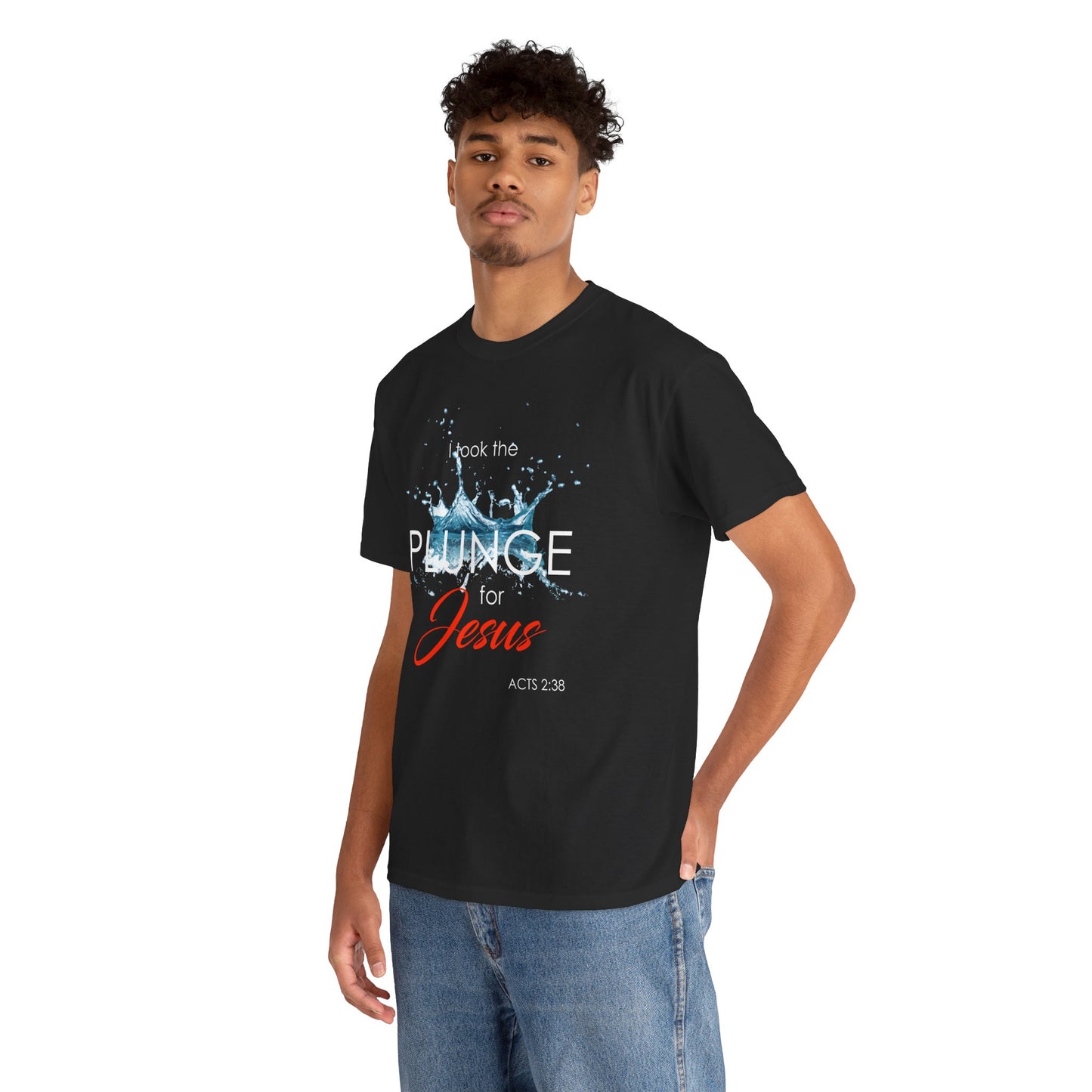 Plunge for Jesus Unisex Heavy Cotton Tee - Faith-Inspired Graphic Shirt