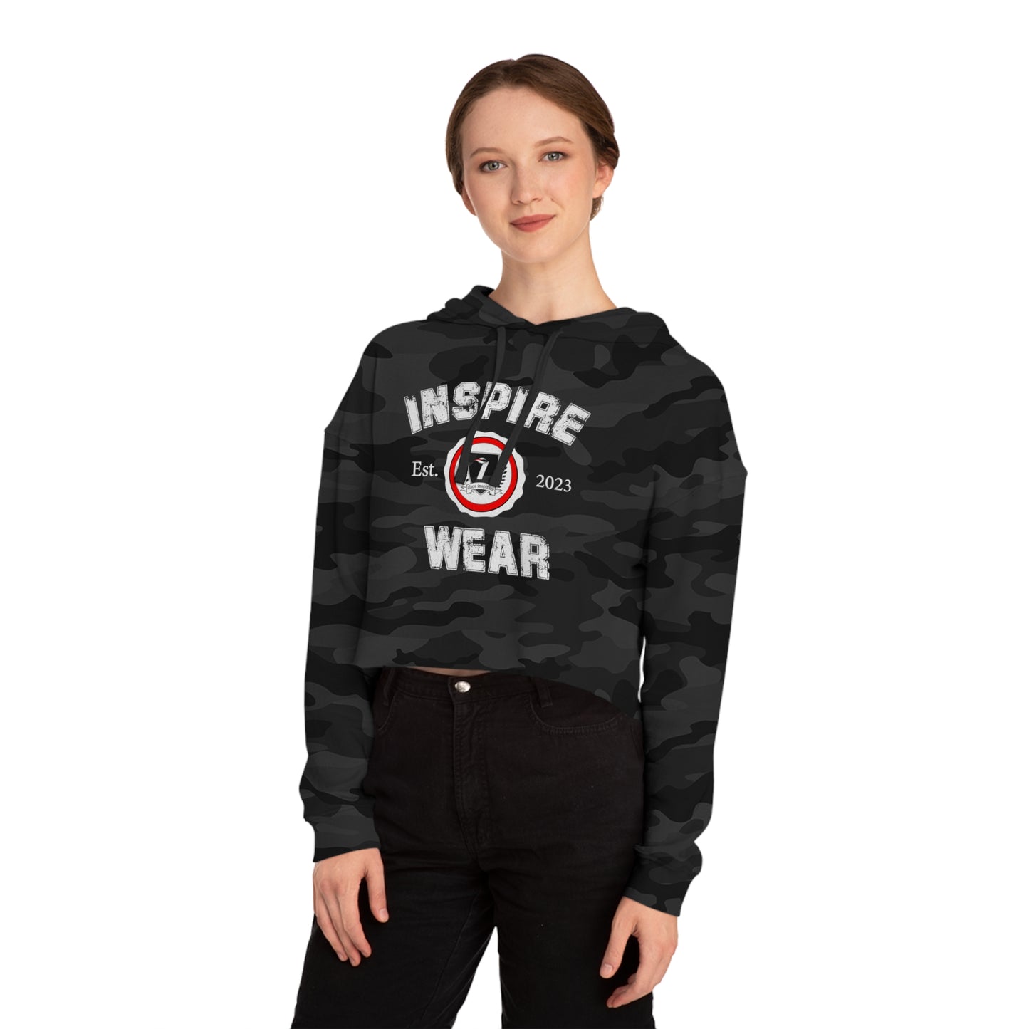 Inspire Wear Women’s Cropped Hooded Sweatshirt