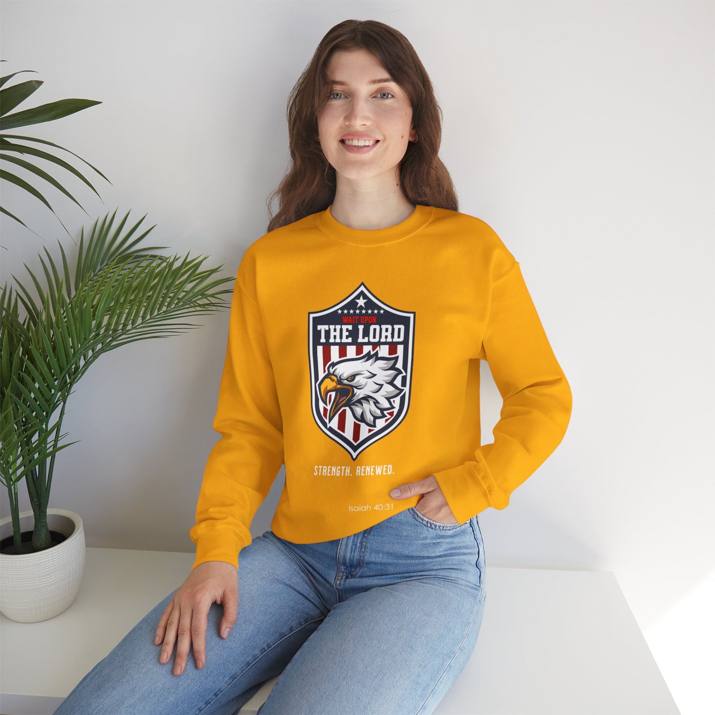 Wait Upon the Lord Unisex Heavy Blend™ Crewneck Sweatshirt