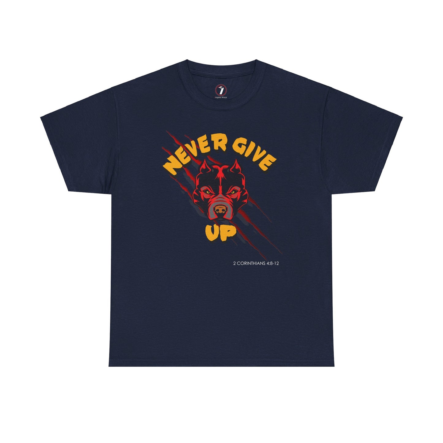 Never Give Up Unisex Heavy Cotton Tee