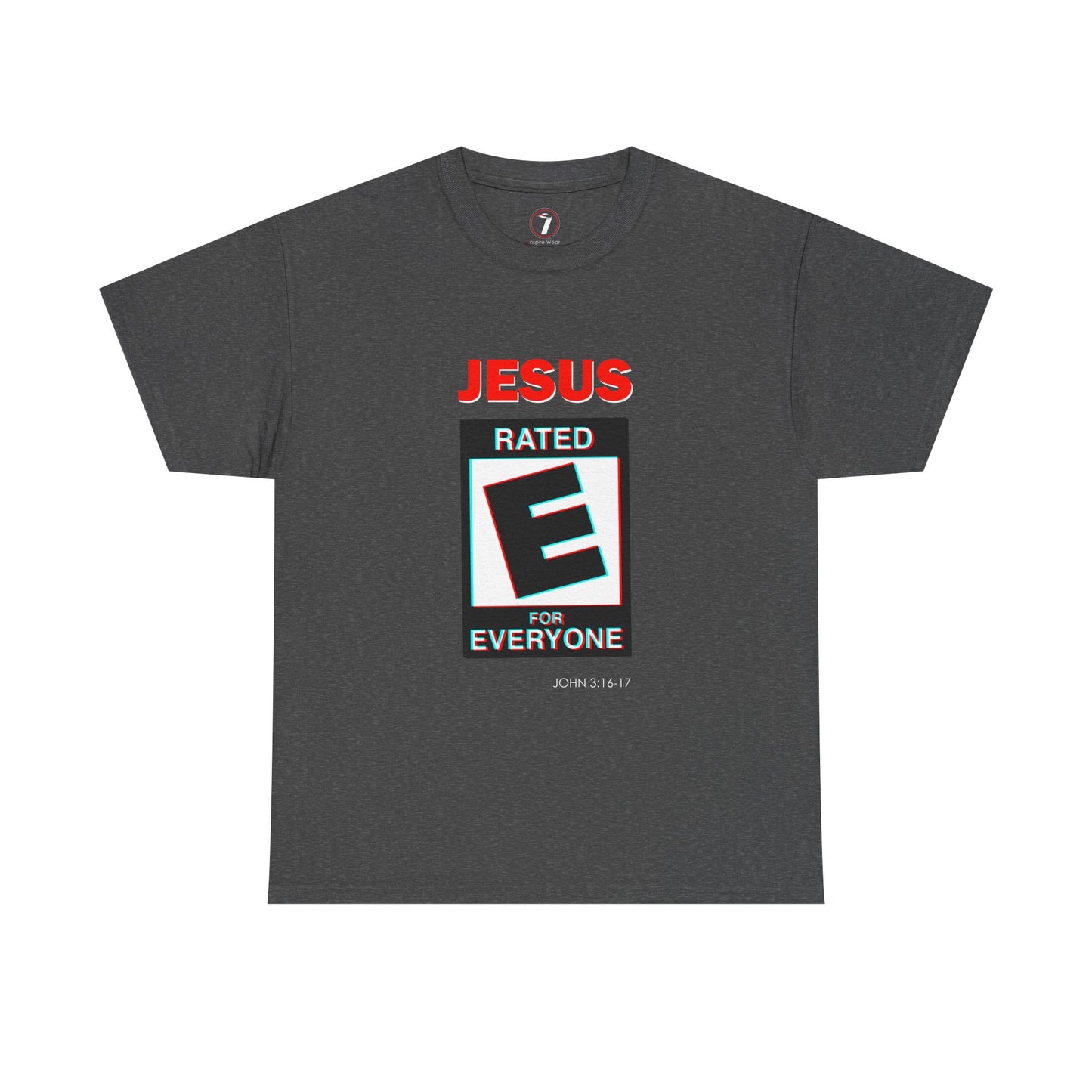 Jesus Rated E Unisex Heavy Cotton Tee Christian T-Shirt