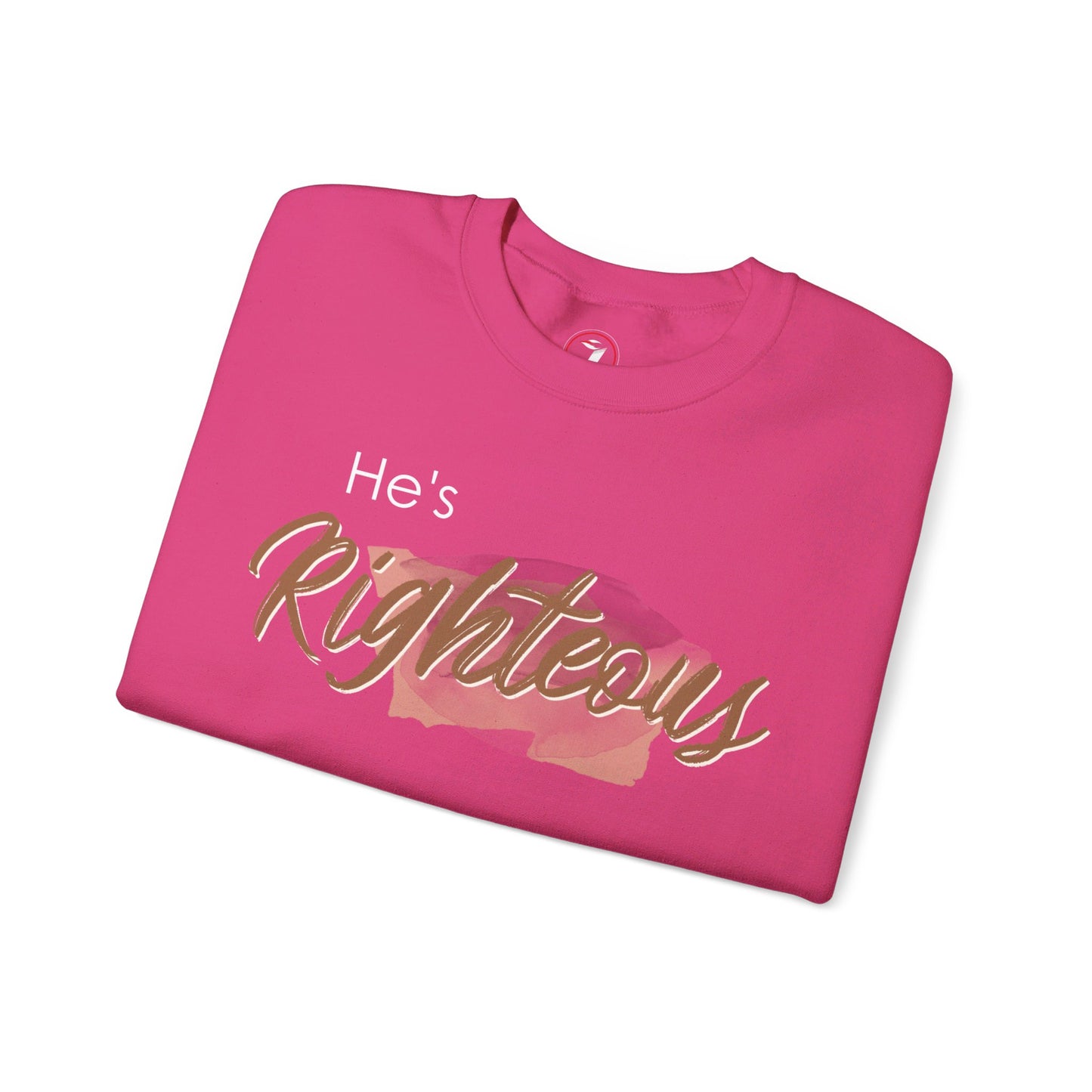 He's Righteous Unisex Heavy Blend™ Crewneck Sweatshirt