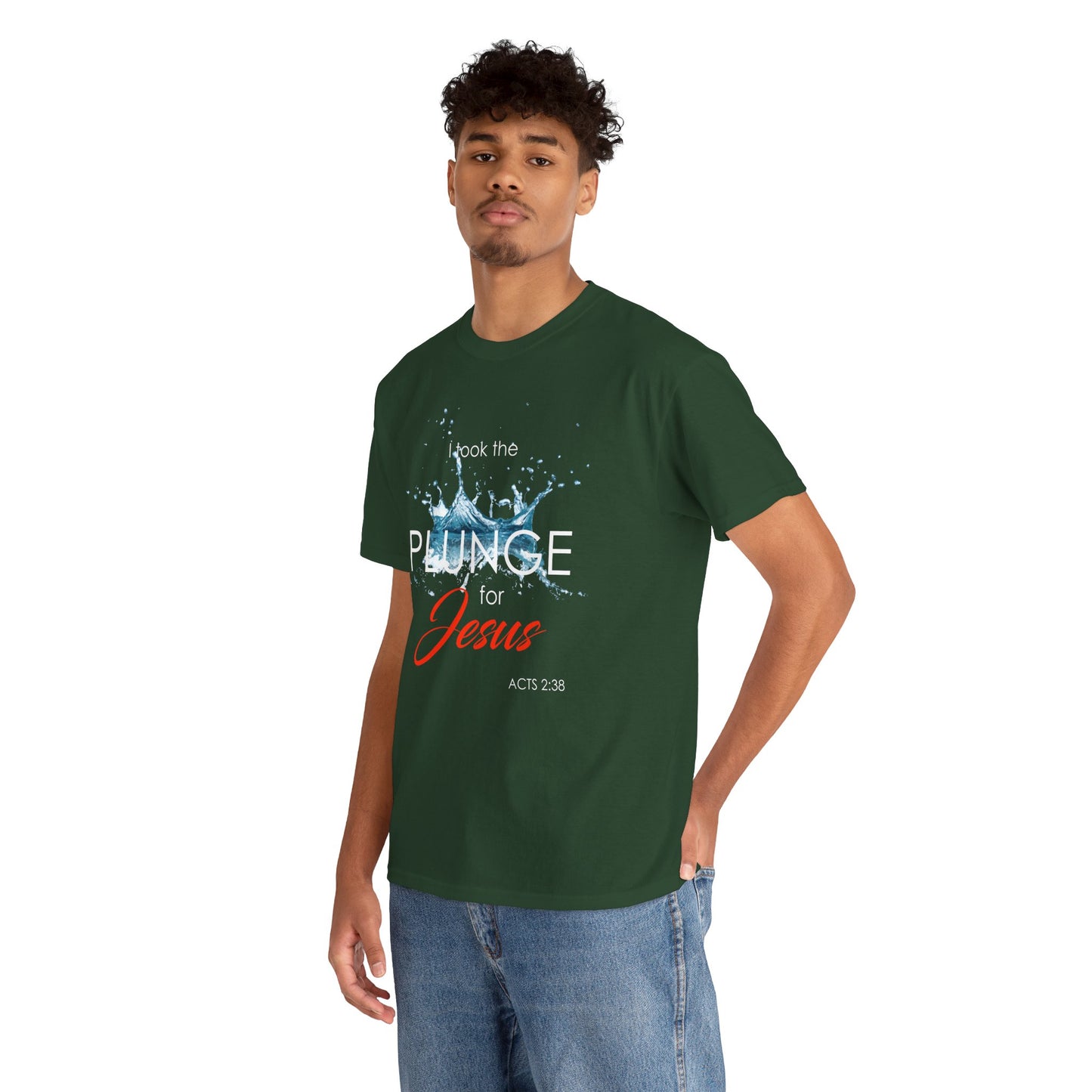 Plunge for Jesus Unisex Heavy Cotton Tee - Faith-Inspired Graphic Shirt