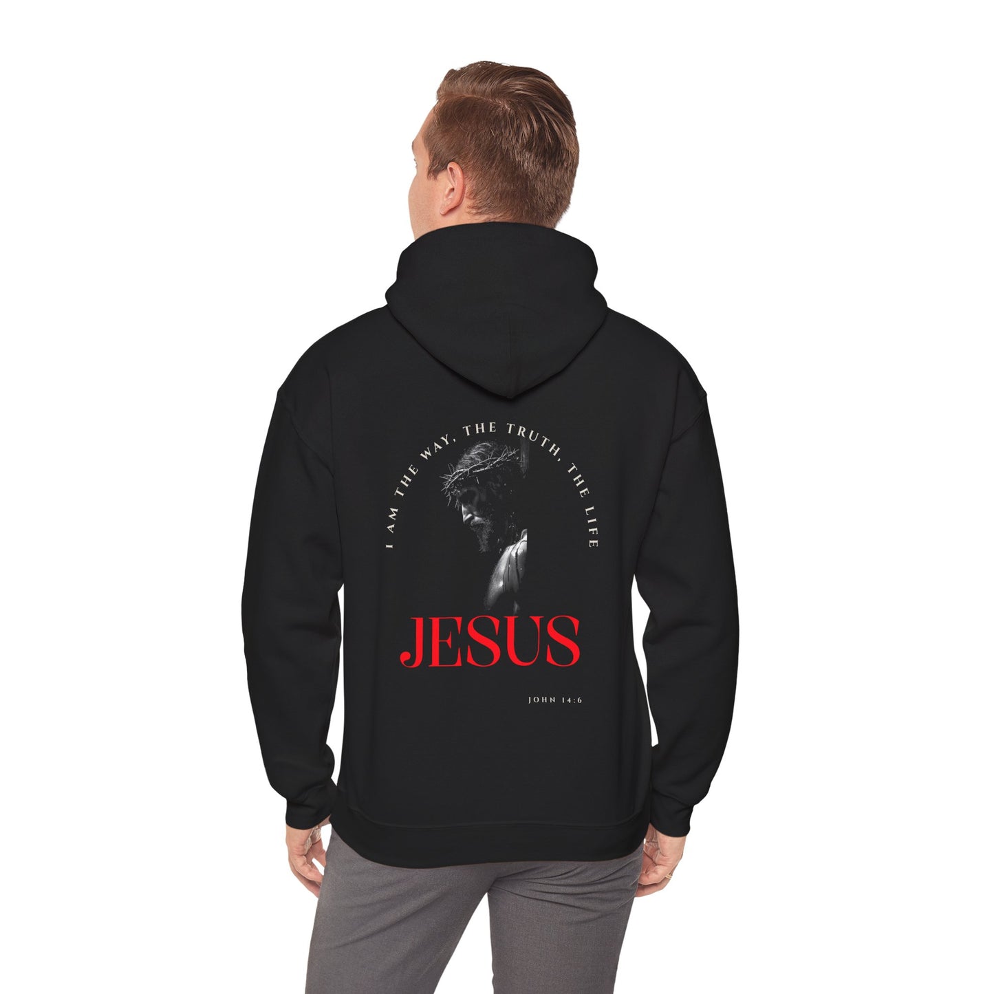 "I Am The Way" Faith-Inspired Unisex Hooded Sweatshirt