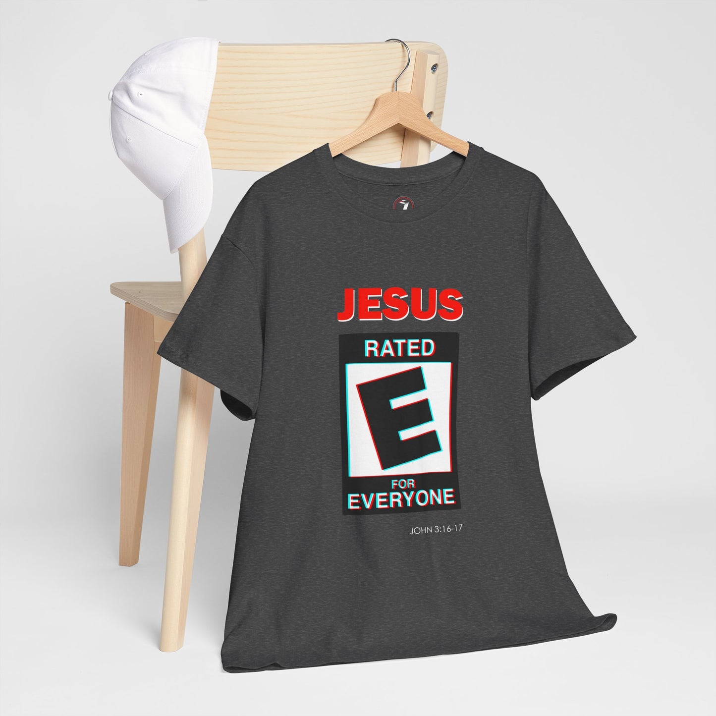 Jesus Rated E Unisex Heavy Cotton Tee Christian T-Shirt