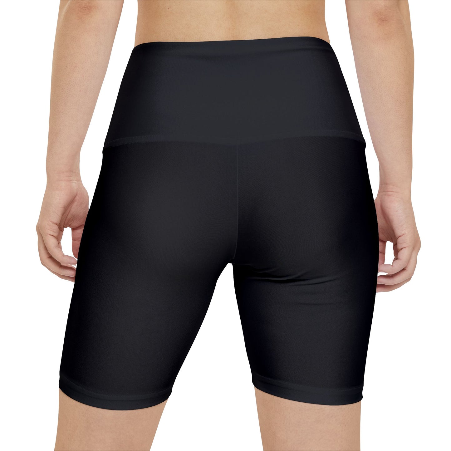 'Be Inspired' Side Script High-Waist Fitness Biker Shorts