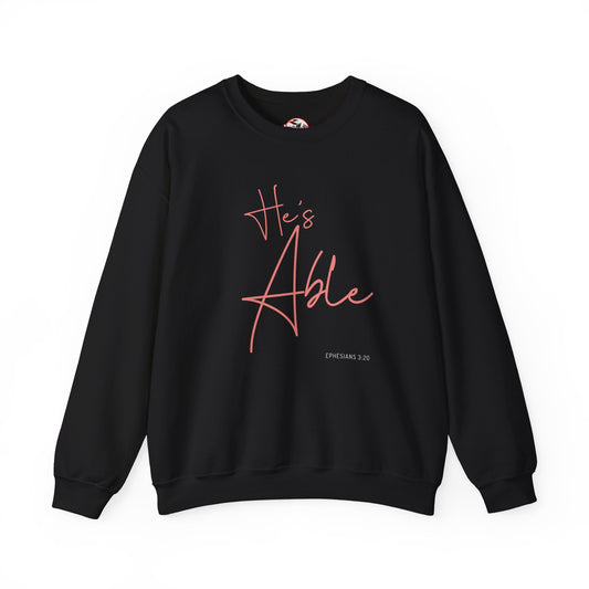 "He's Able" Women's Inspirational Crewneck Sweatshirt