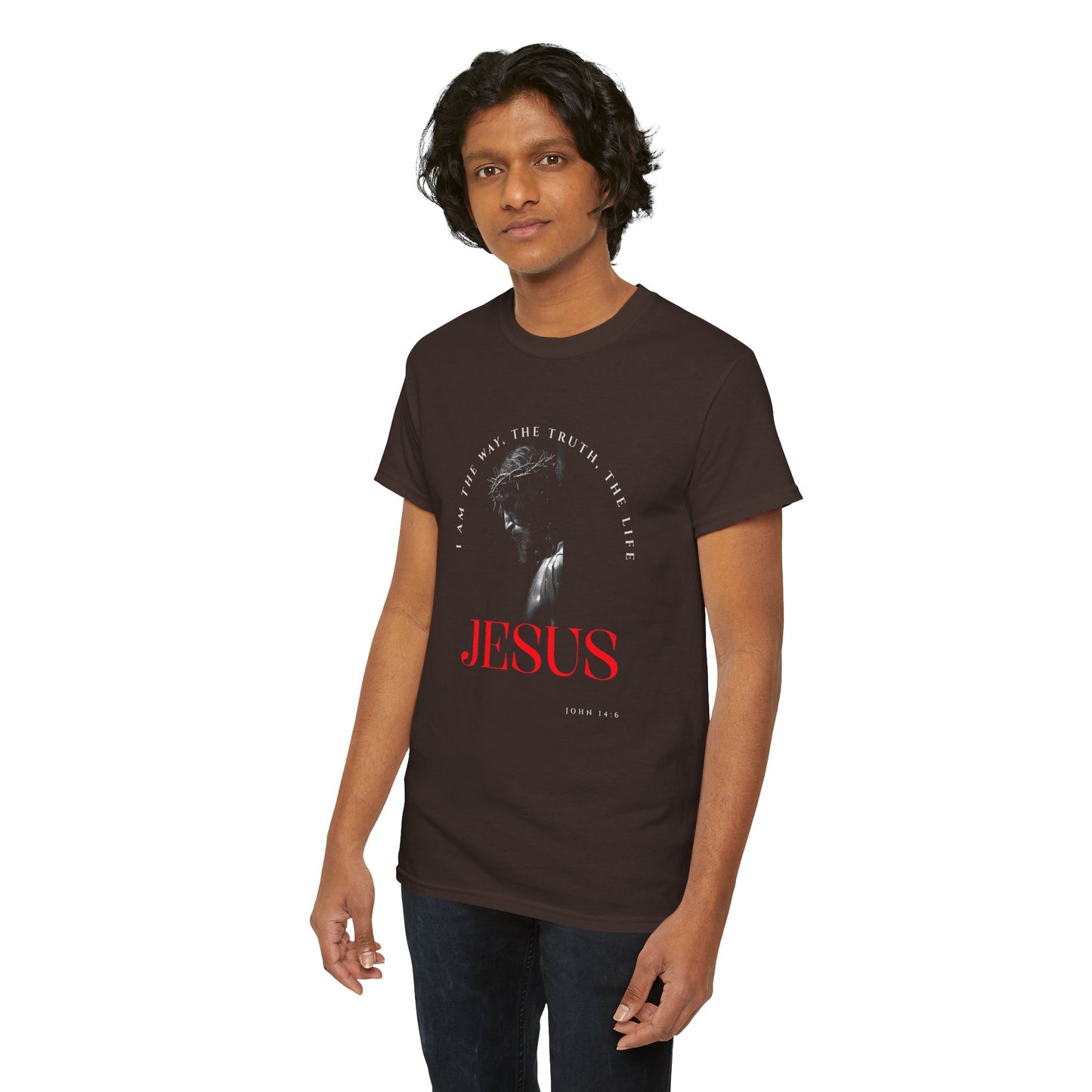 I AM the Way, the Truth, the Life Inspirational Unisex Heavy Cotton Tee