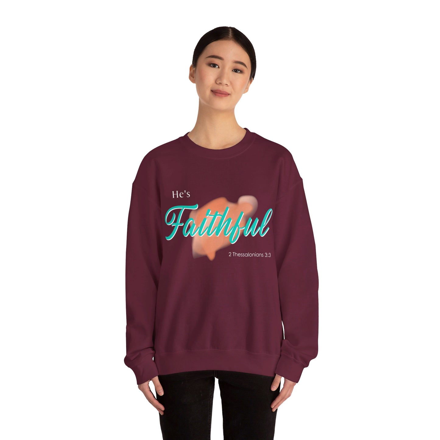 He's Faithful Unisex Heavy Blend™ Crewneck Sweatshirt