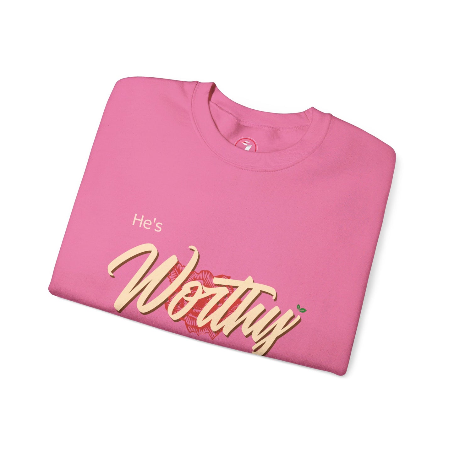 He's Worthy Unisex Heavy Blend™ Crewneck Sweatshirt