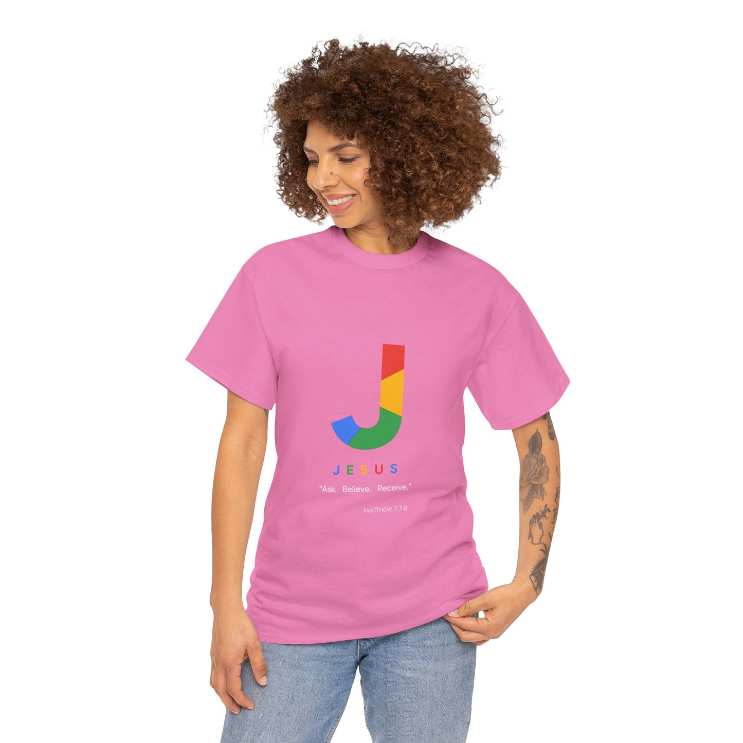 Ask. Believe. Receive. Unisex Heavy Cotton Tee