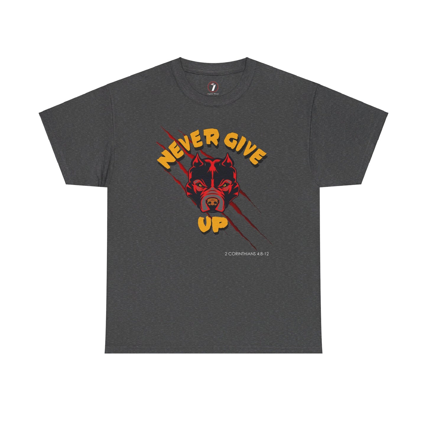 Never Give Up Unisex Heavy Cotton Tee