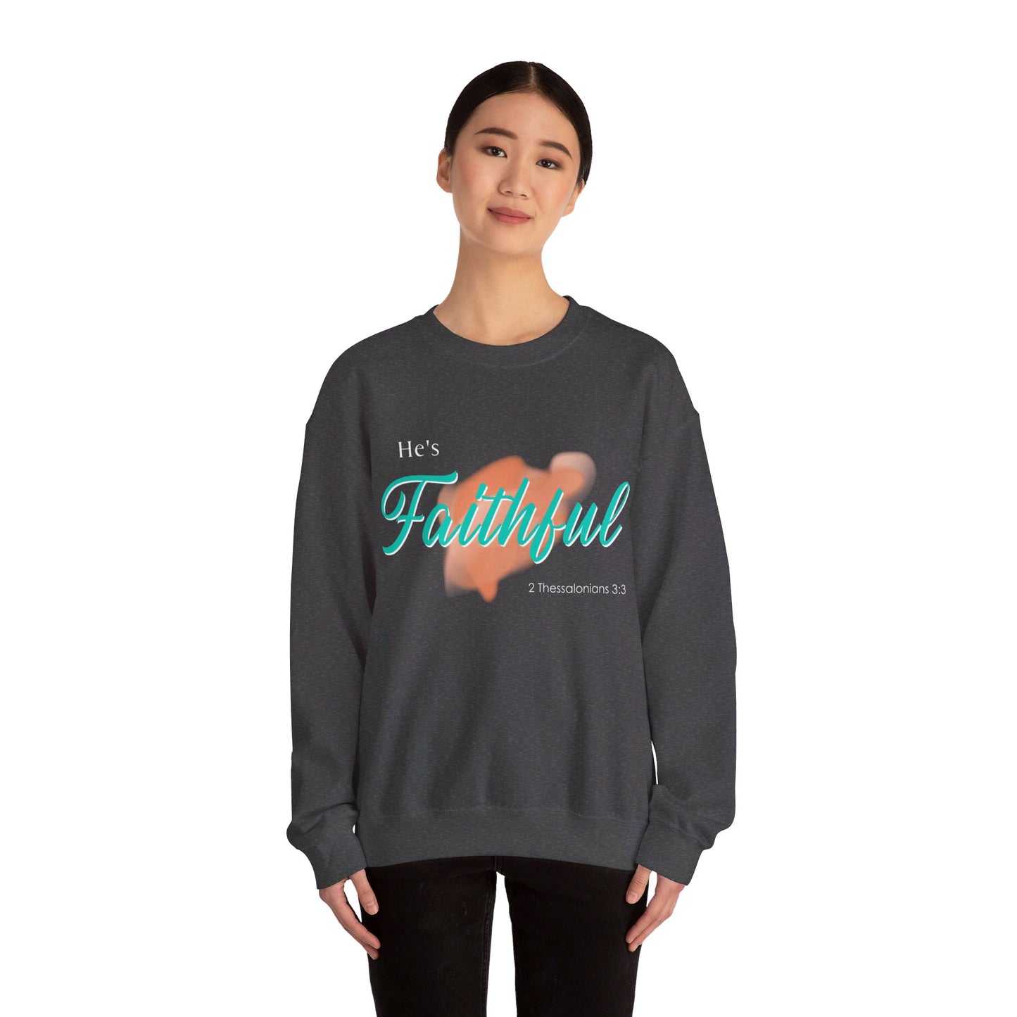 He's Faithful Unisex Heavy Blend™ Crewneck Sweatshirt