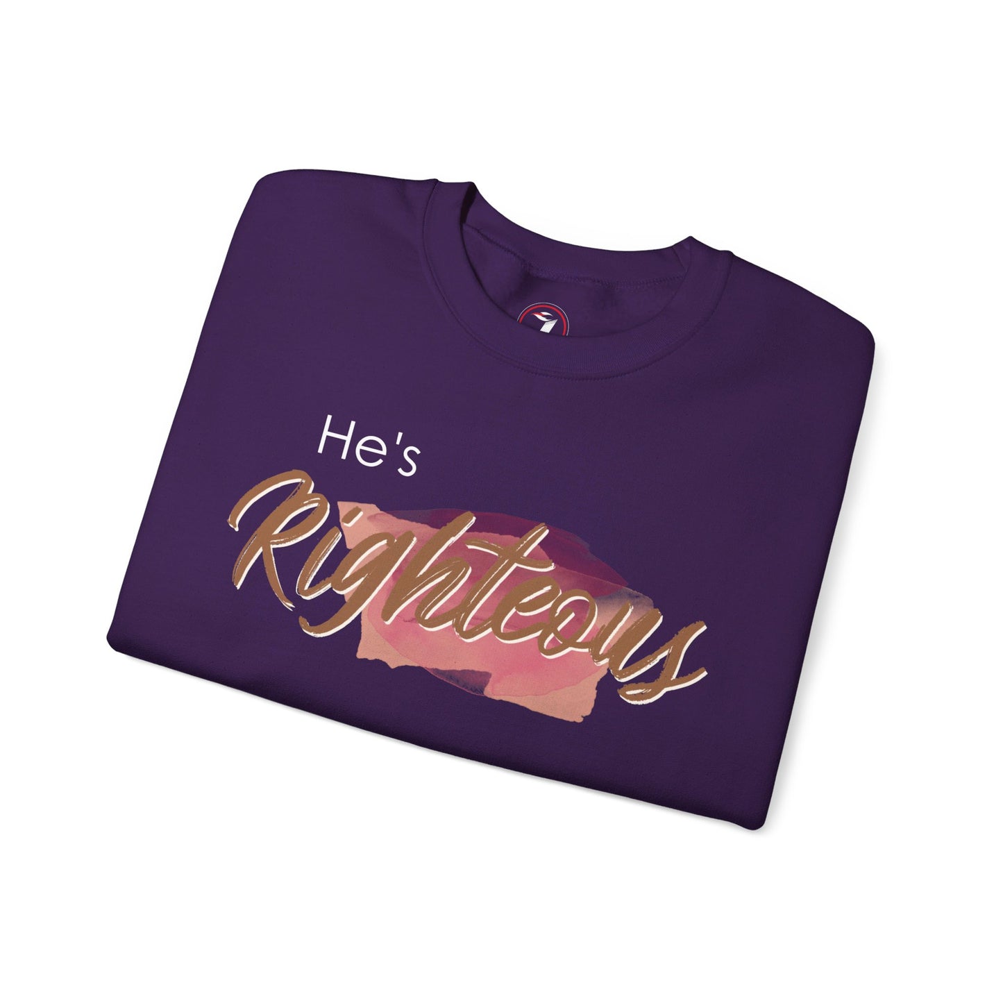 He's Righteous Unisex Heavy Blend™ Crewneck Sweatshirt