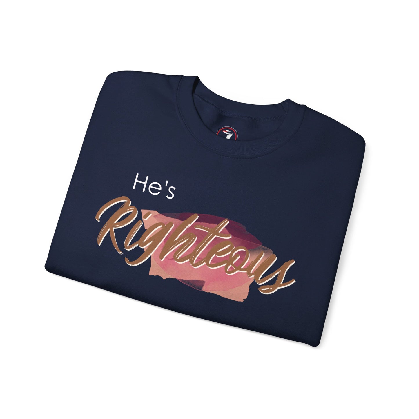 He's Righteous Unisex Heavy Blend™ Crewneck Sweatshirt