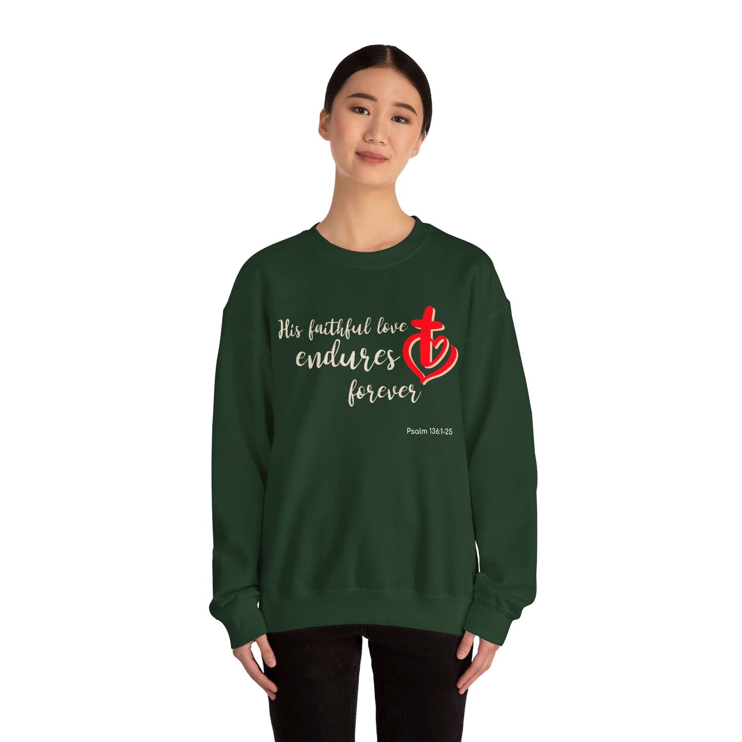 His Faithful Love Unisex Heavy Blend™ Crewneck Sweatshirt