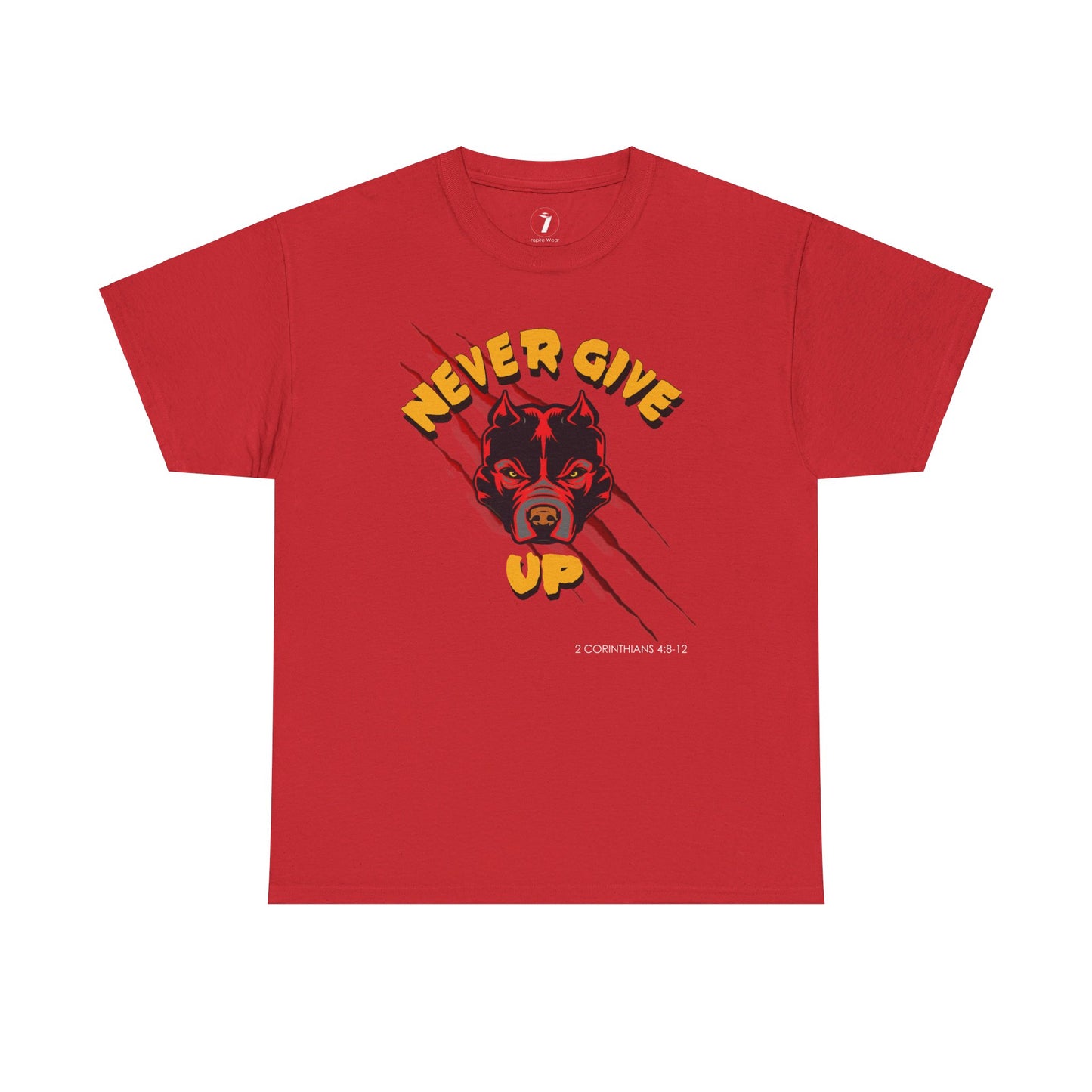 Never Give Up Unisex Heavy Cotton Tee