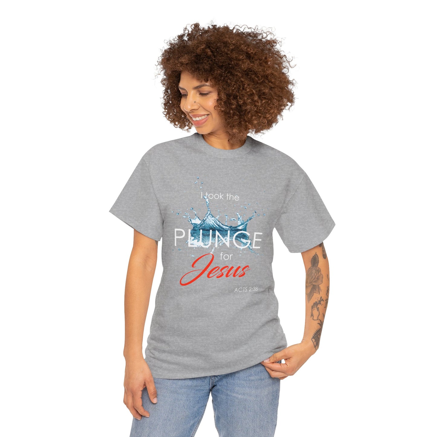 Plunge for Jesus Unisex Heavy Cotton Tee - Faith-Inspired Graphic Shirt