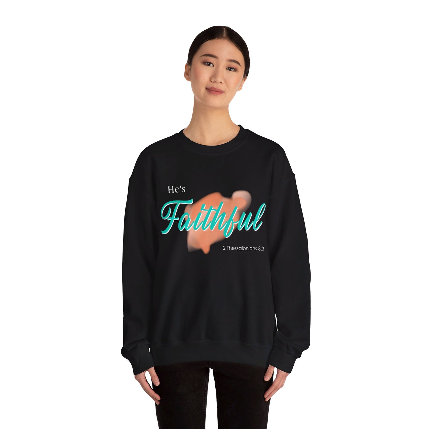 He's Faithful Unisex Heavy Blend™ Crewneck Sweatshirt
