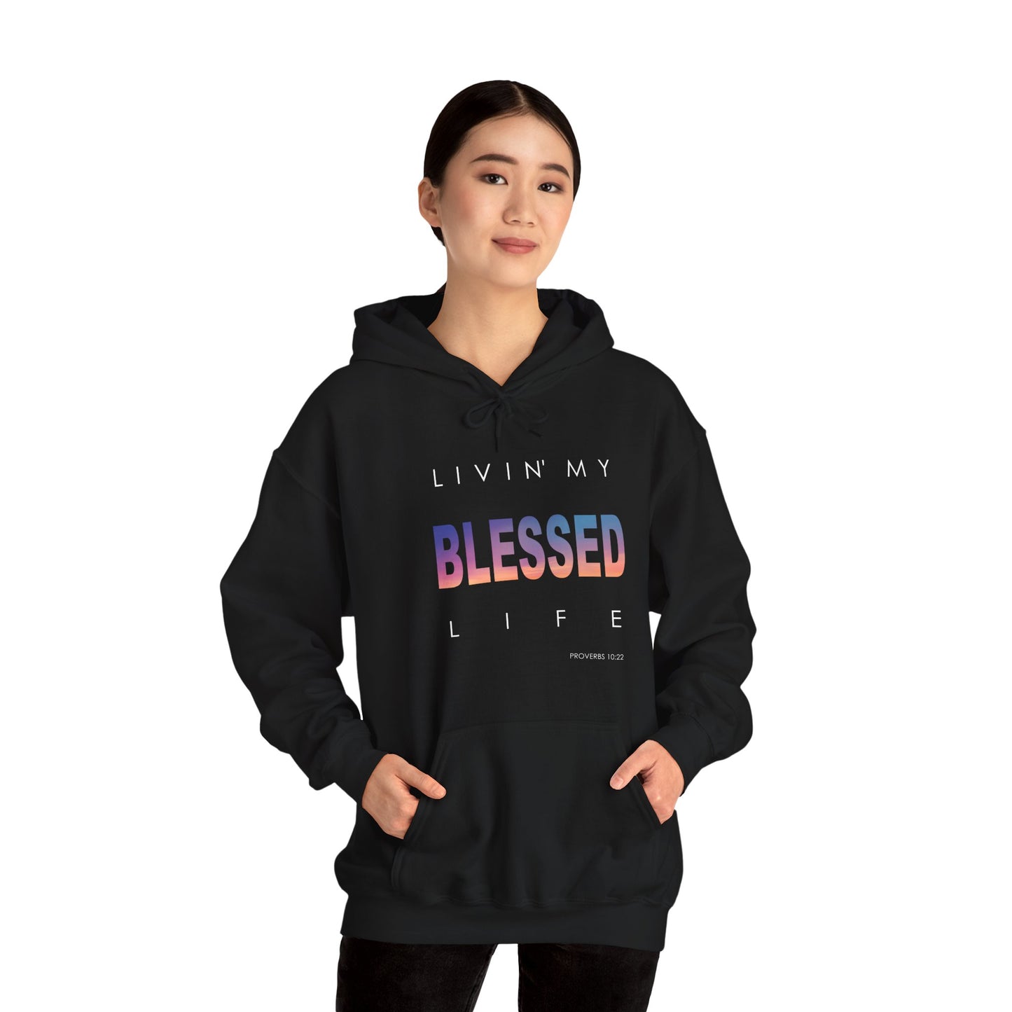 Living My Blessed Life Unisex Heavy Blend™ Hooded Sweatshirt