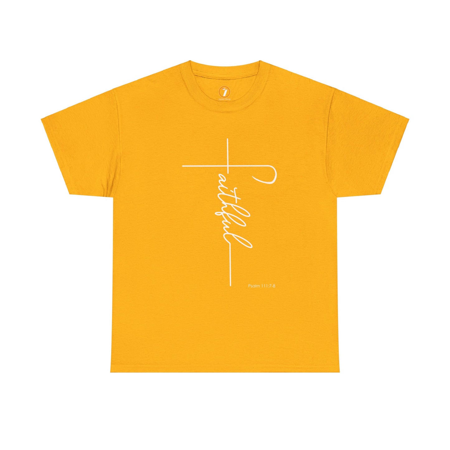 Faithful Fancy Script Unisex Heavy Cotton Tee