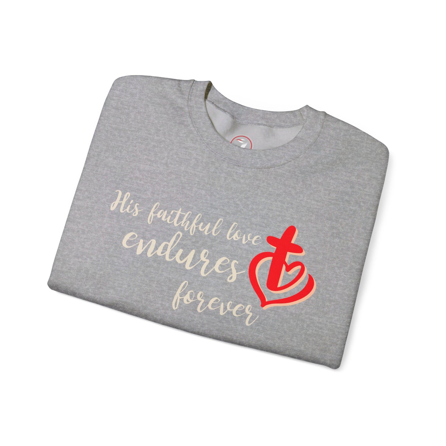 His Faithful Love Unisex Heavy Blend™ Crewneck Sweatshirt