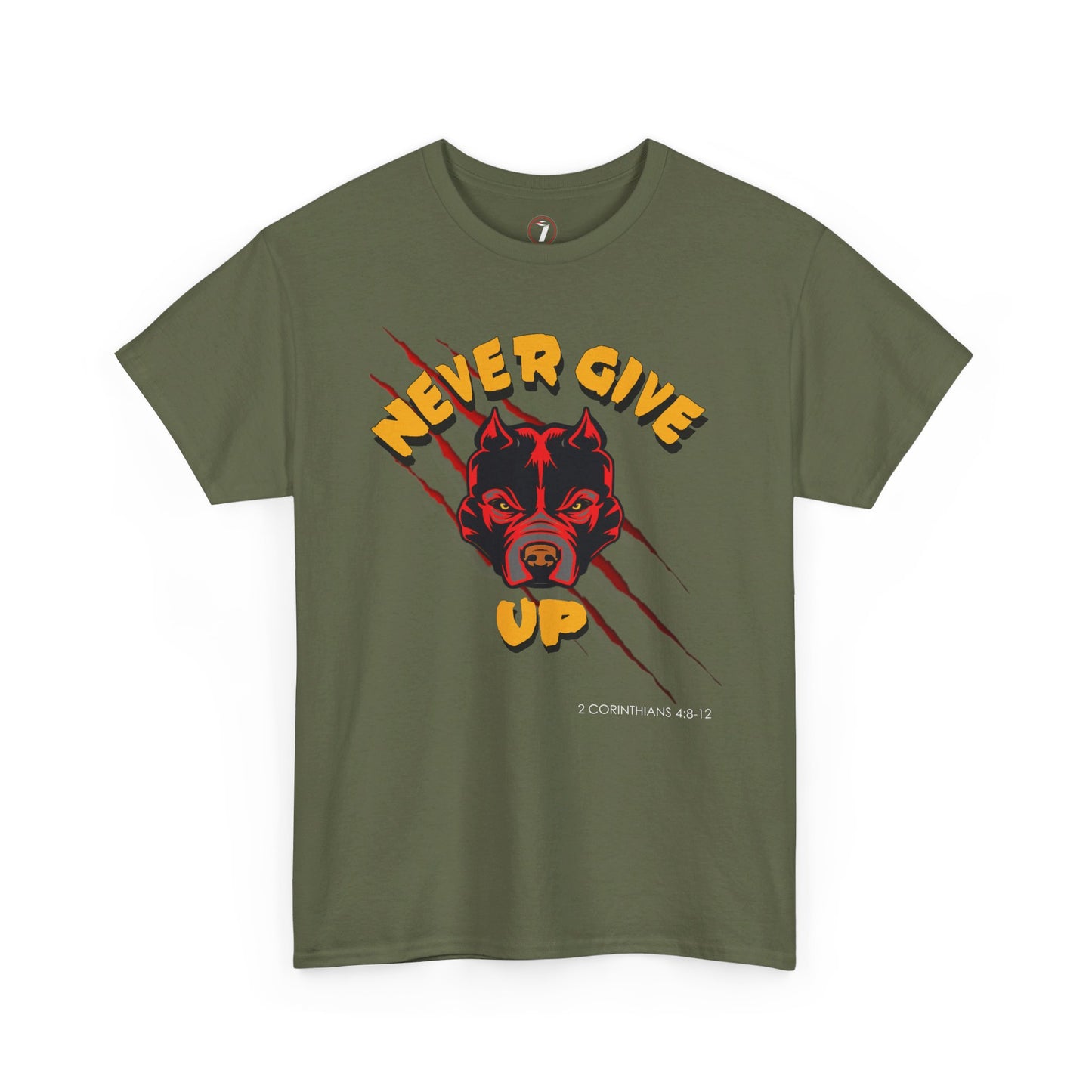 Never Give Up Unisex Heavy Cotton Tee
