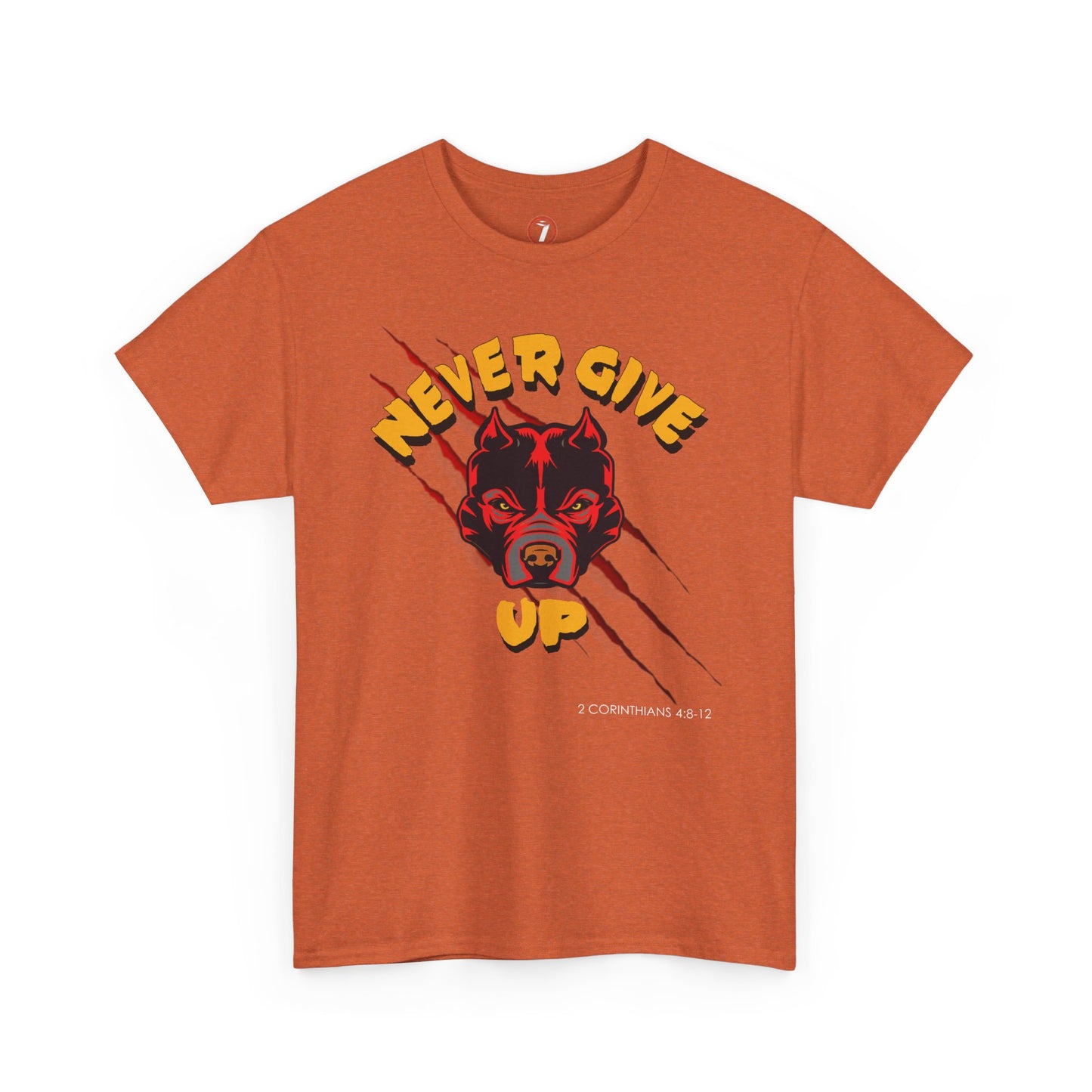 Never Give Up Unisex Heavy Cotton Tee