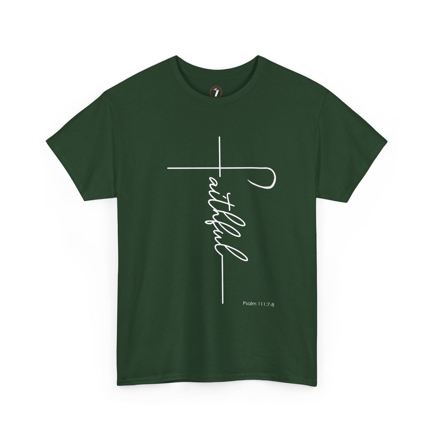 Faithful Fancy Script Unisex Heavy Cotton Tee