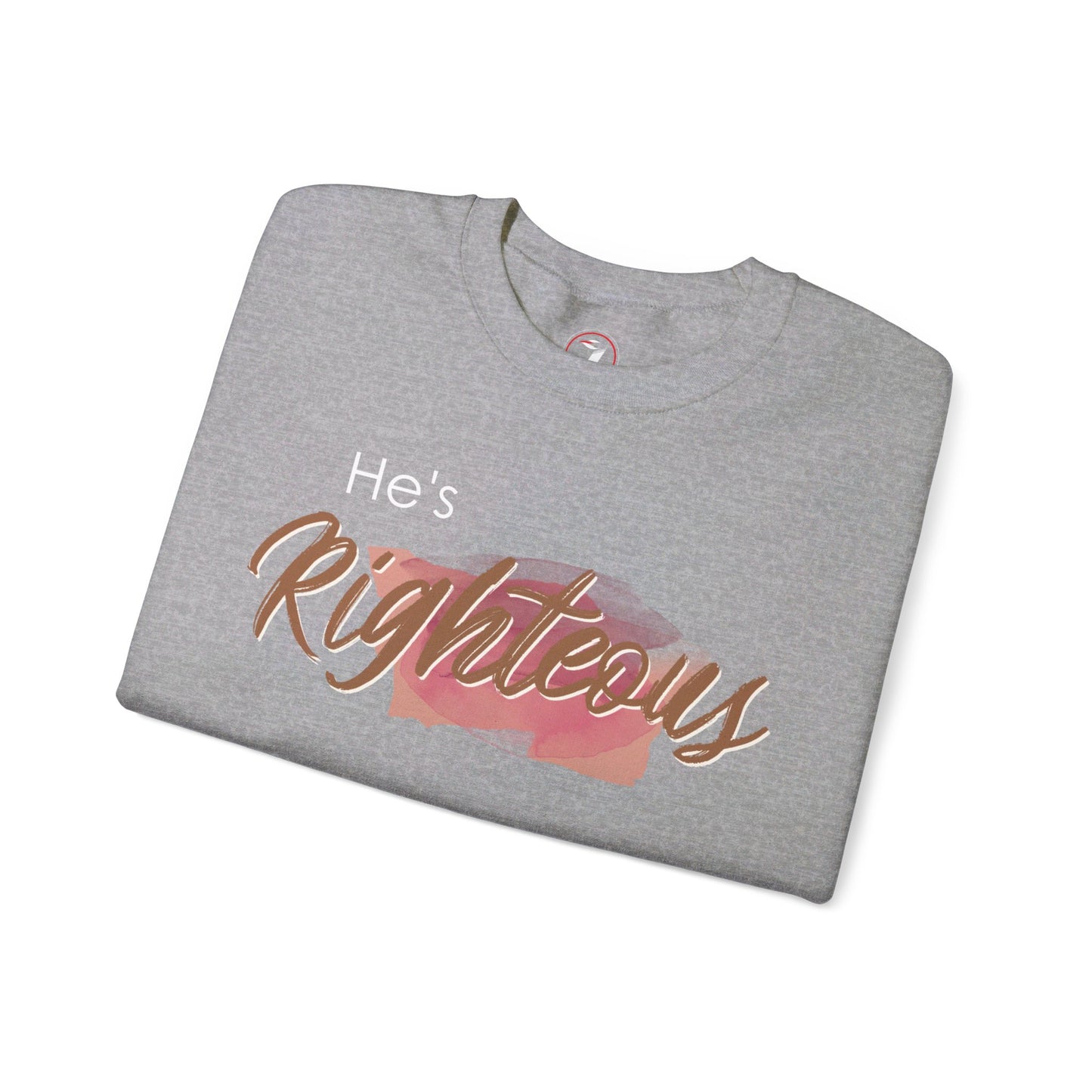 He's Righteous Unisex Heavy Blend™ Crewneck Sweatshirt