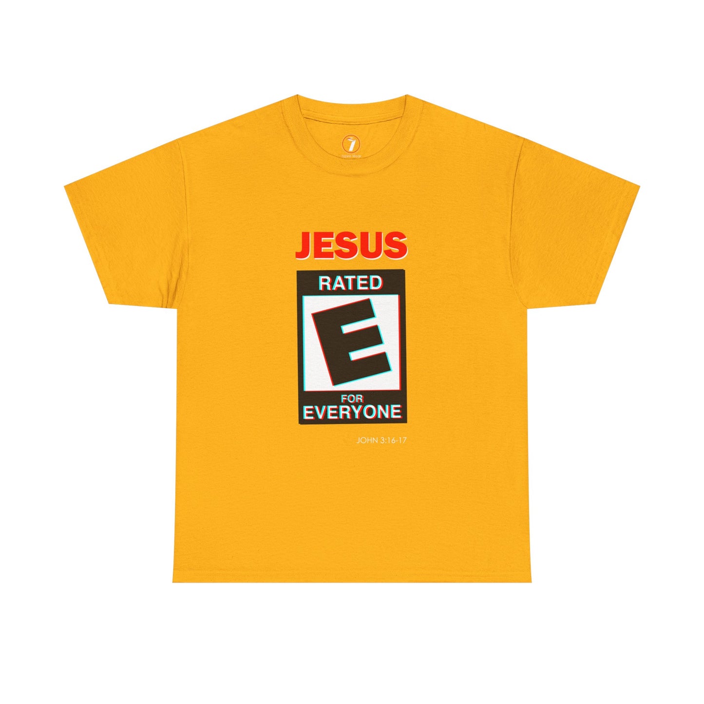 Jesus Rated E Unisex Heavy Cotton Tee Christian T-Shirt