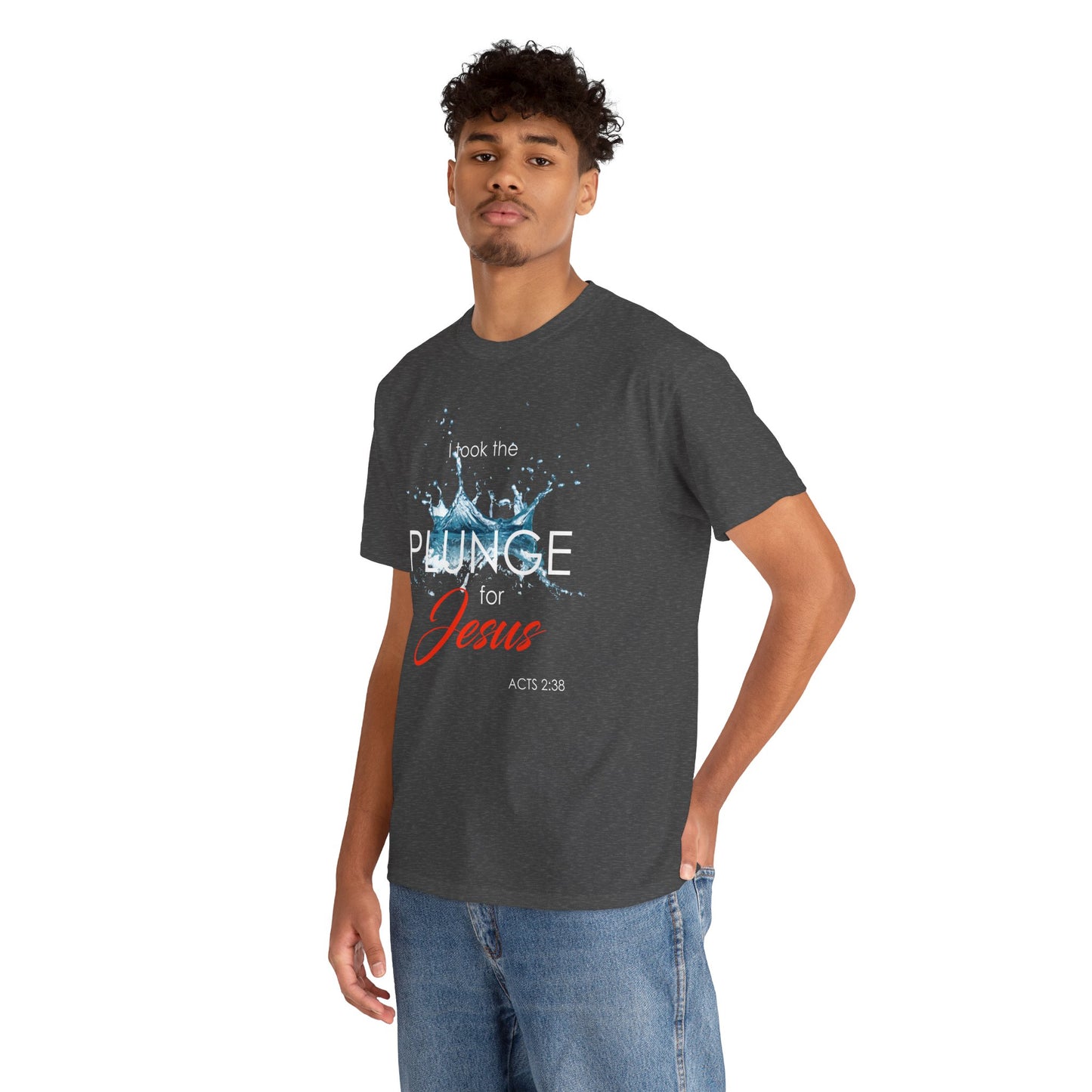Plunge for Jesus Unisex Heavy Cotton Tee - Faith-Inspired Graphic Shirt
