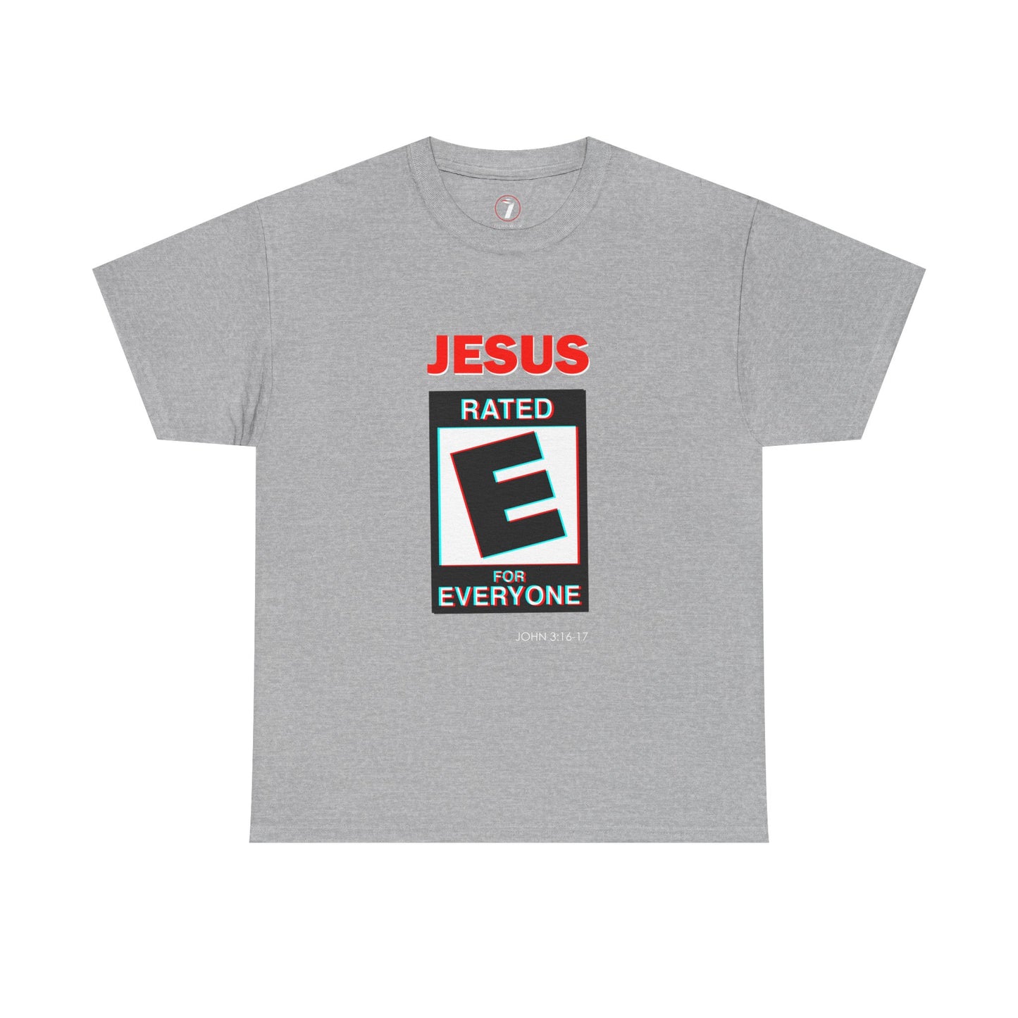 Jesus Rated E Unisex Heavy Cotton Tee Christian T-Shirt