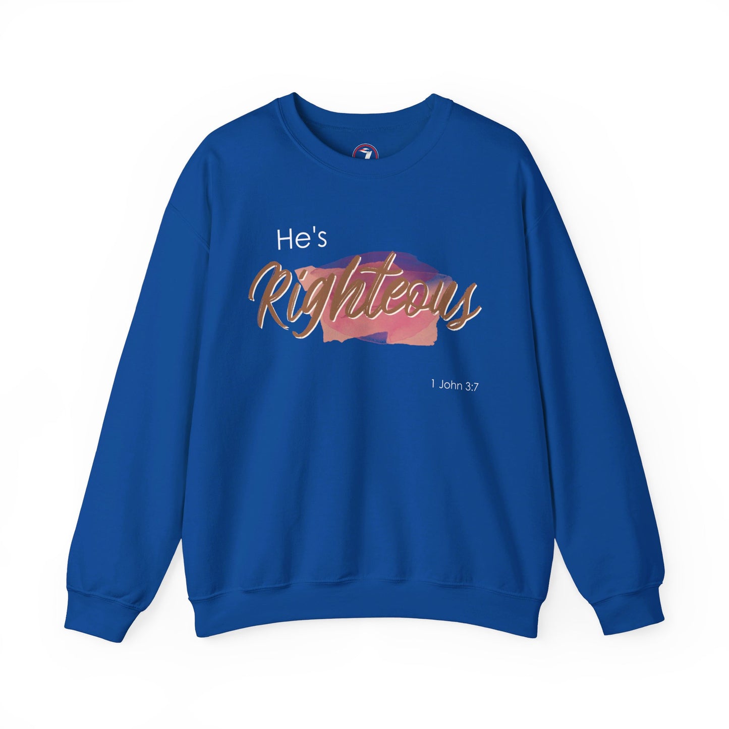 He's Righteous Unisex Heavy Blend™ Crewneck Sweatshirt