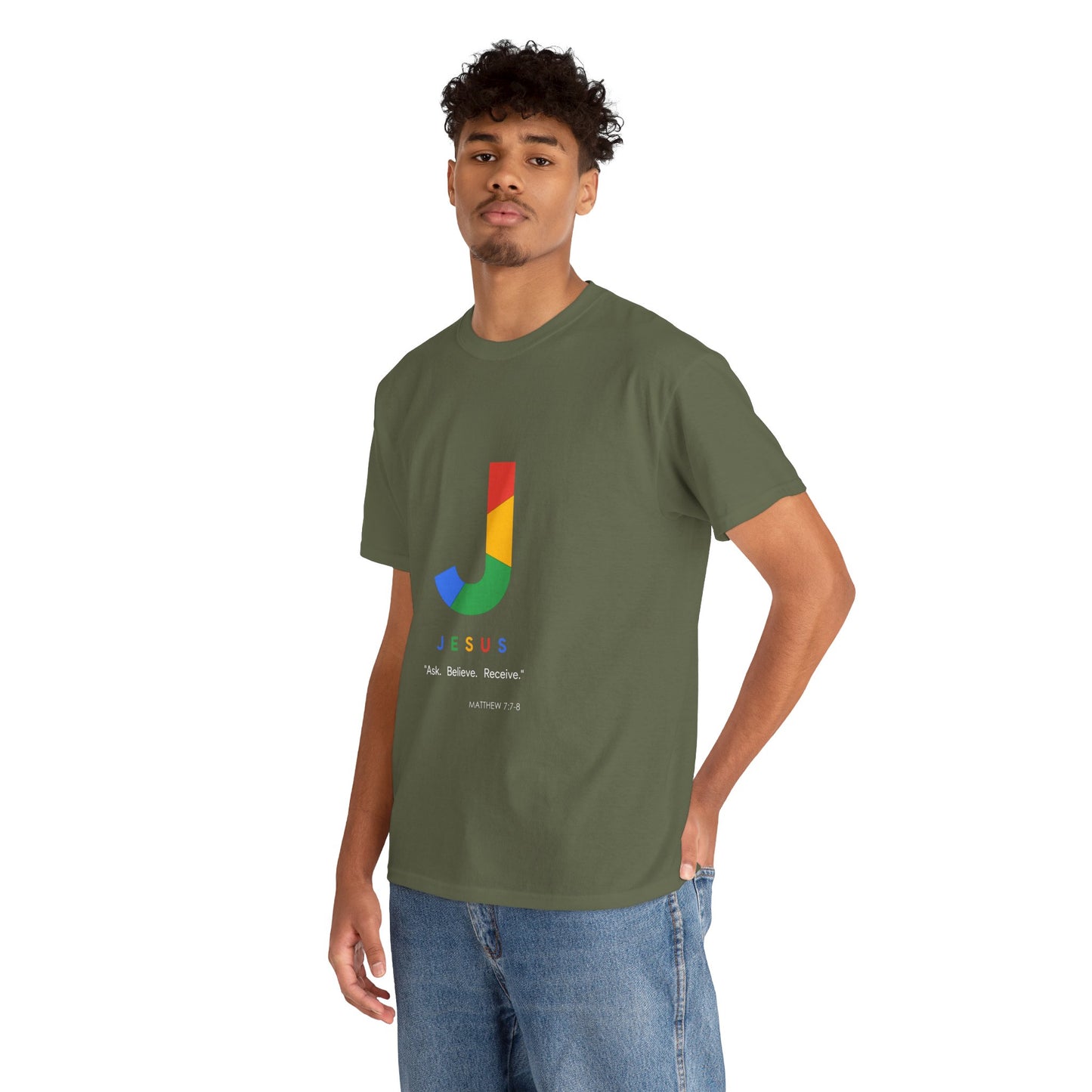 Ask. Believe. Receive. Unisex Heavy Cotton Tee