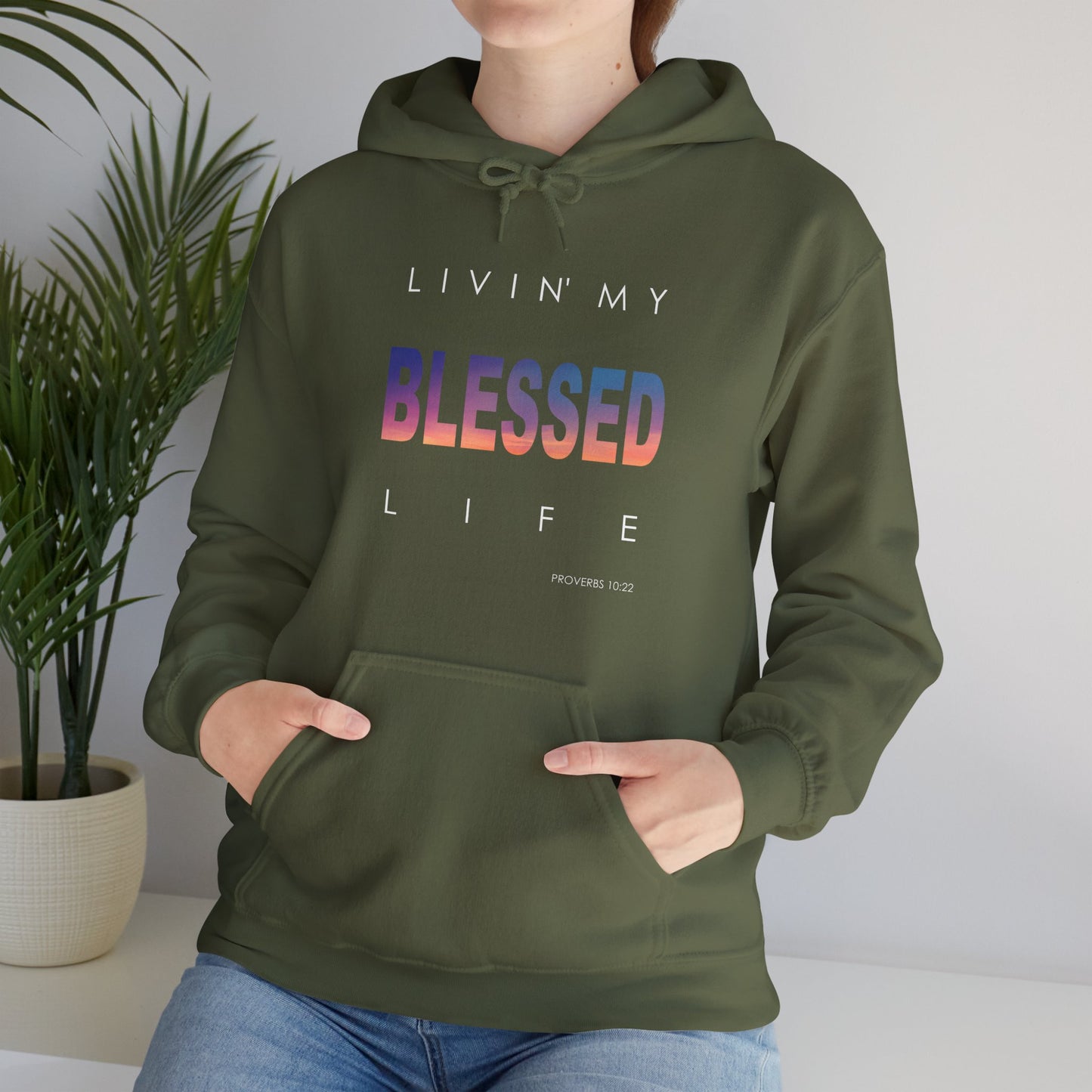 Living My Blessed Life Unisex Heavy Blend™ Hooded Sweatshirt