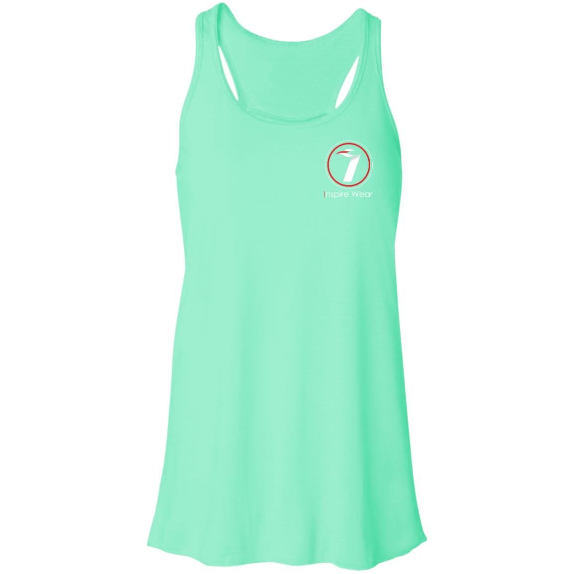 Inspire Wear logo complete Flowy Racerback Tank